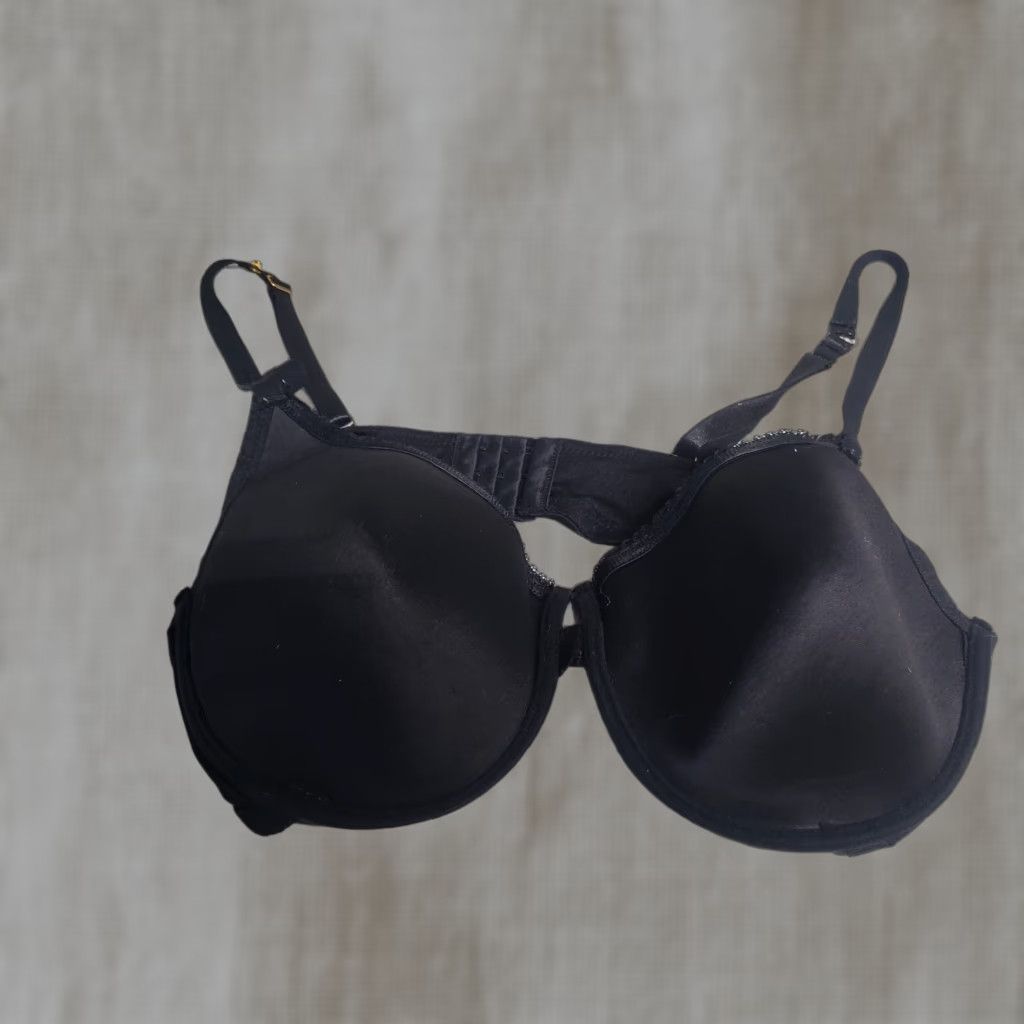 Vintage Chiara Vicci Full Coverage Black Underwire Plus Size Bra 44D Size ONE SIZE - 1 Thumbnail