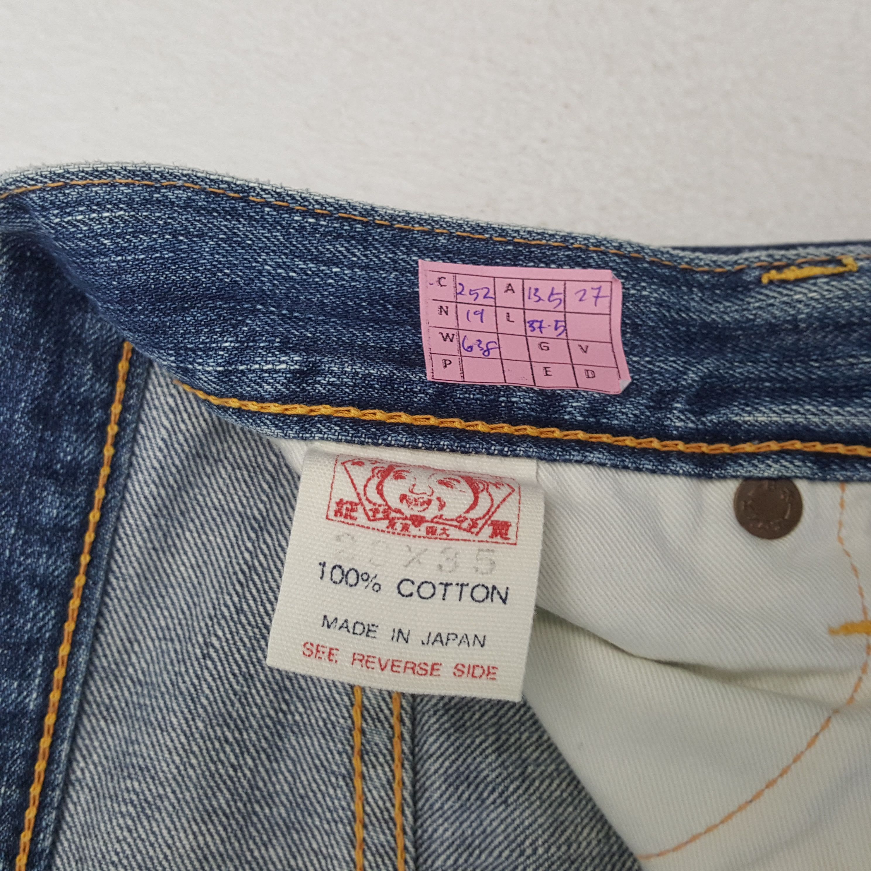 Evisu × Japanese Brand × Vintage EVISU Japanese Brand Streetwear Custom Daicock Jeans Size US 27 - 14 Thumbnail