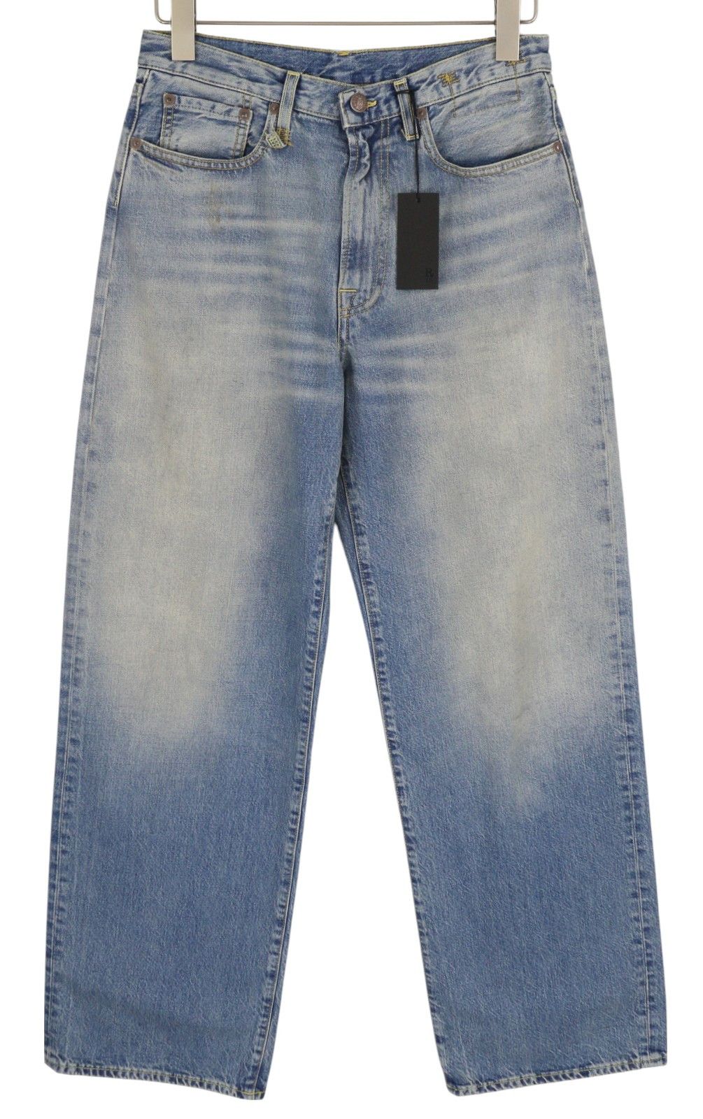 R13 D'ARCY LOOSE 29 Veiled Washed Faded Blue Logo 85446 Size US 29 - 1 Thumbnail