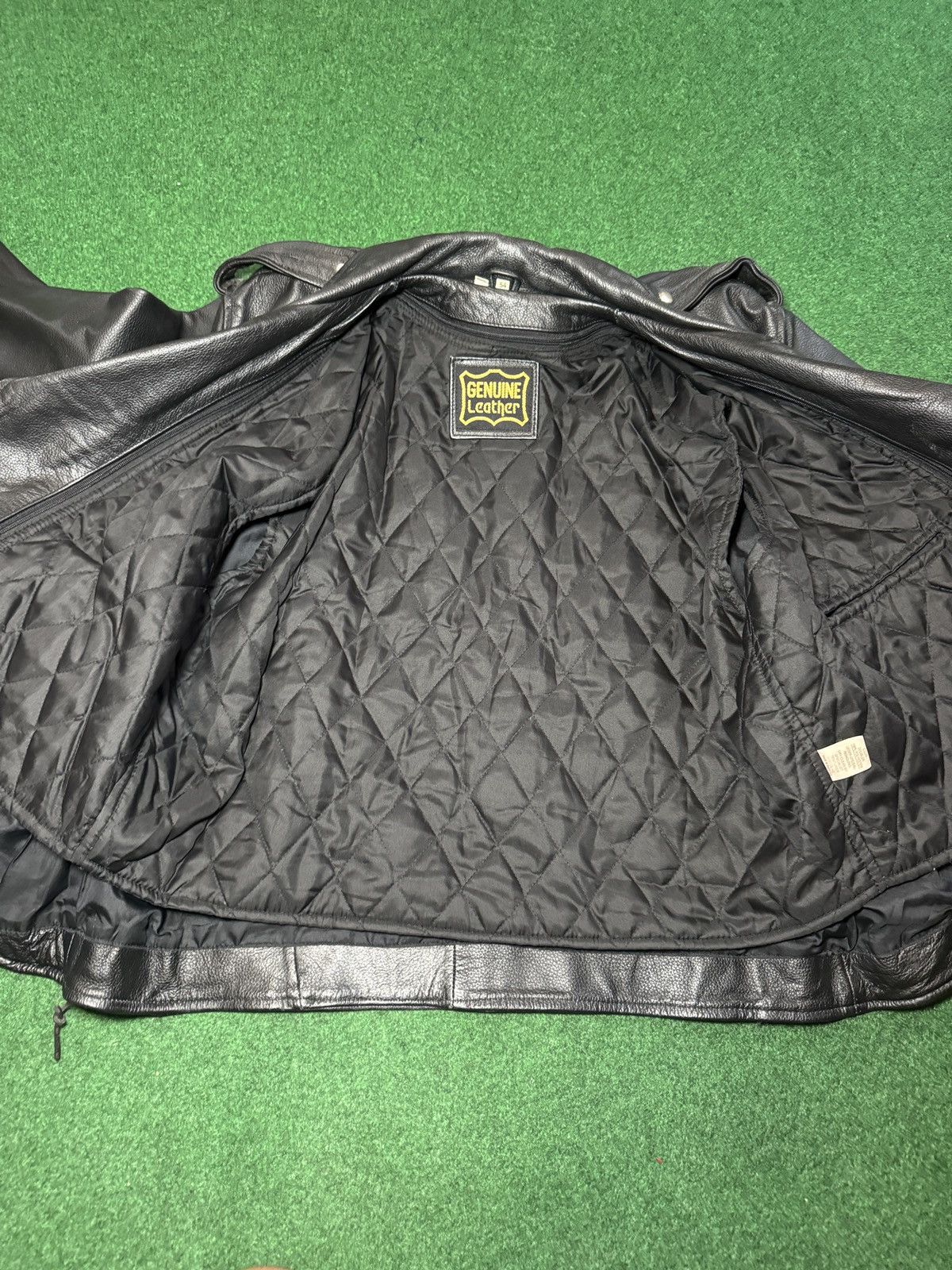 Genuine Leather Vintage 90s Genuine Leather Black Full Zip Biker Jacket Size US XL / EU 56 / 4 - 6 Thumbnail