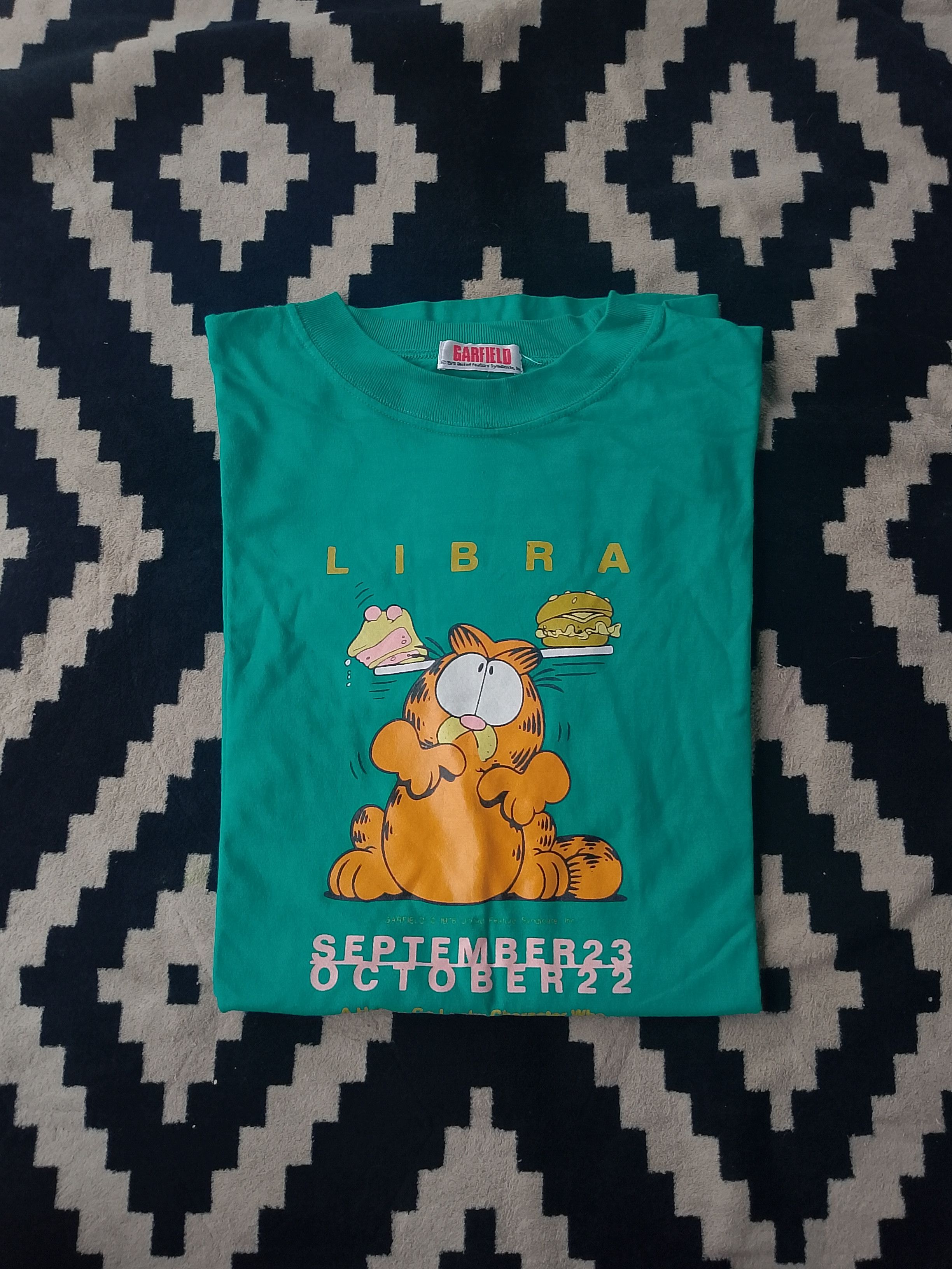Cartoon Network Vintage Garfield Libra Zodiac Edition Cartoon T-shirt Size US M / EU 48-50 / 2 - 2 Thumbnail