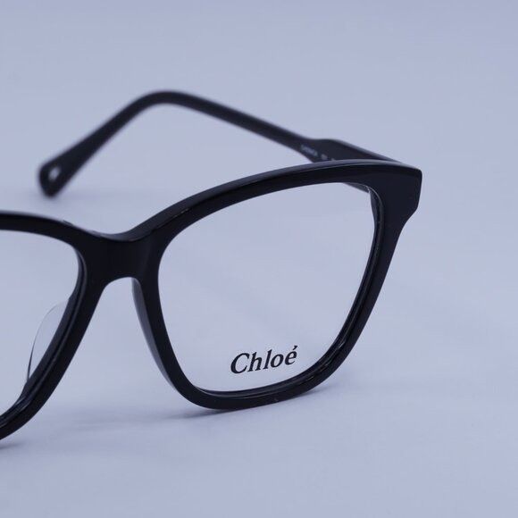 Chloe Chloe CH0084OA 001 Eyeglasses Black 55mm Square Frame Size ONE SIZE - 2 Thumbnail