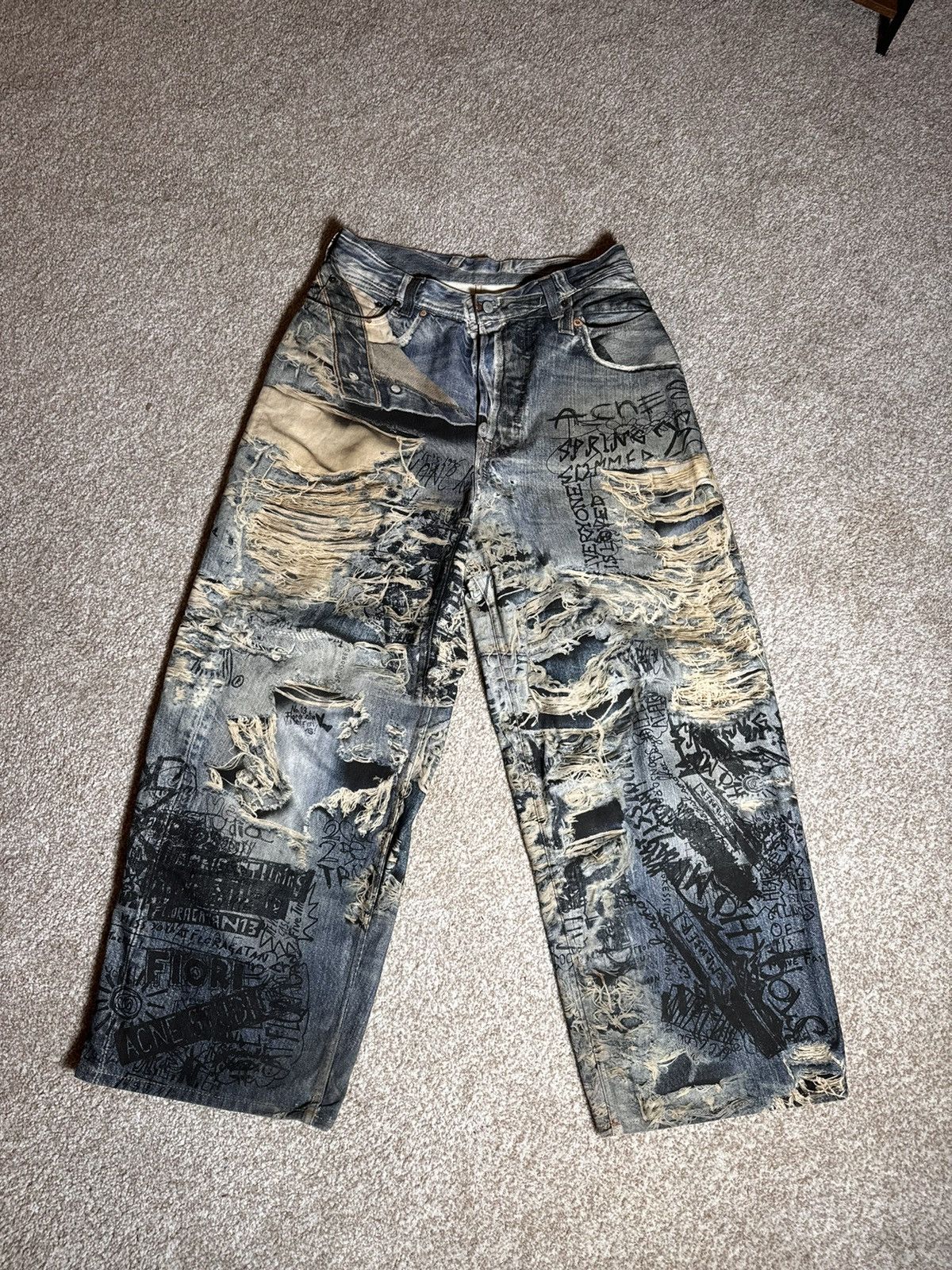 Acne Studios trompe L'oeil jeans