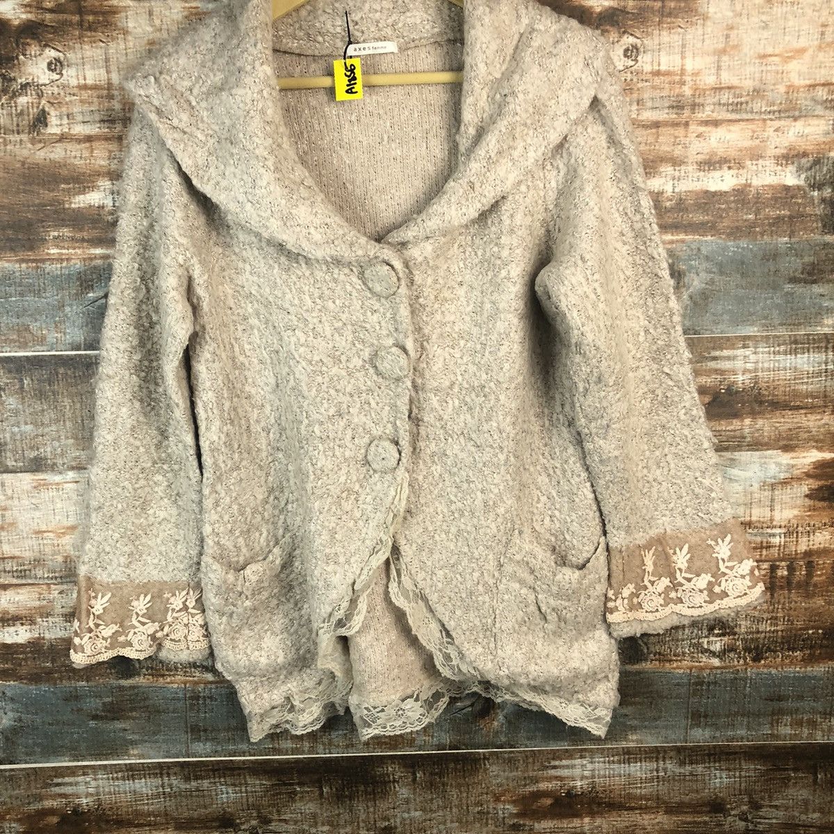 Homespun Knitwear Axes Femme Brown Cardigan Knitwear #A1856 Size S / US 4 / IT 40 - 3 Thumbnail