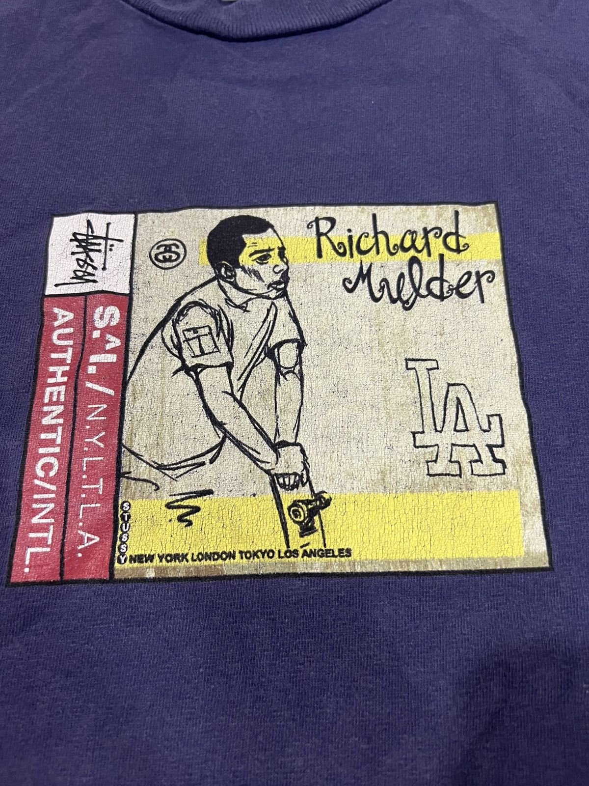 Hook-Ups SUPER RARE 1990s Stussy Pro Skater Richard Muller Tees Shirt Size US M / EU 48-50 / 2 - 6 Thumbnail