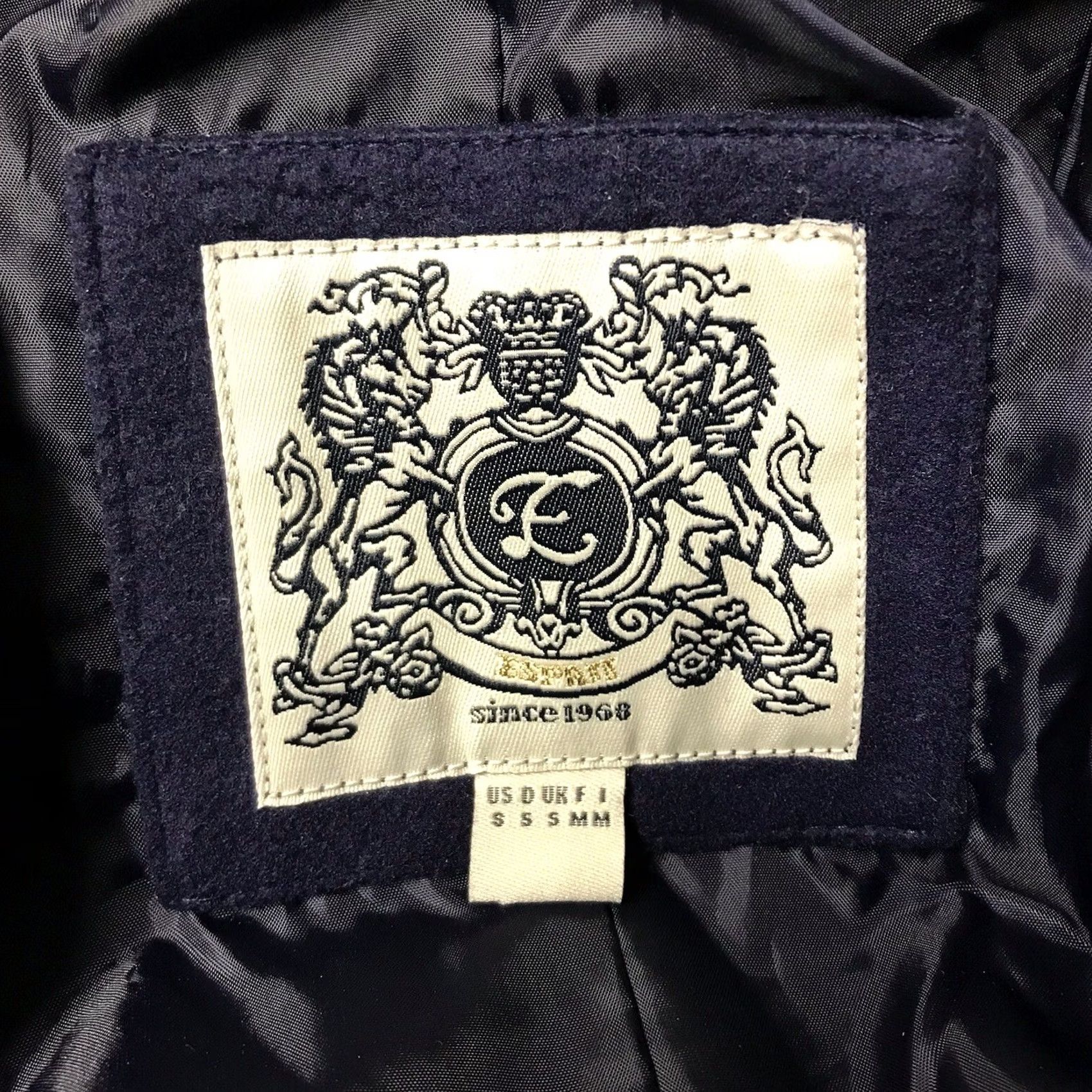 Esprit Esprit Women Indigo Blue Princess Knee Length Button-Up Trench Overcoat Jacket S Size S / US 4 / IT 40 - 3 Thumbnail