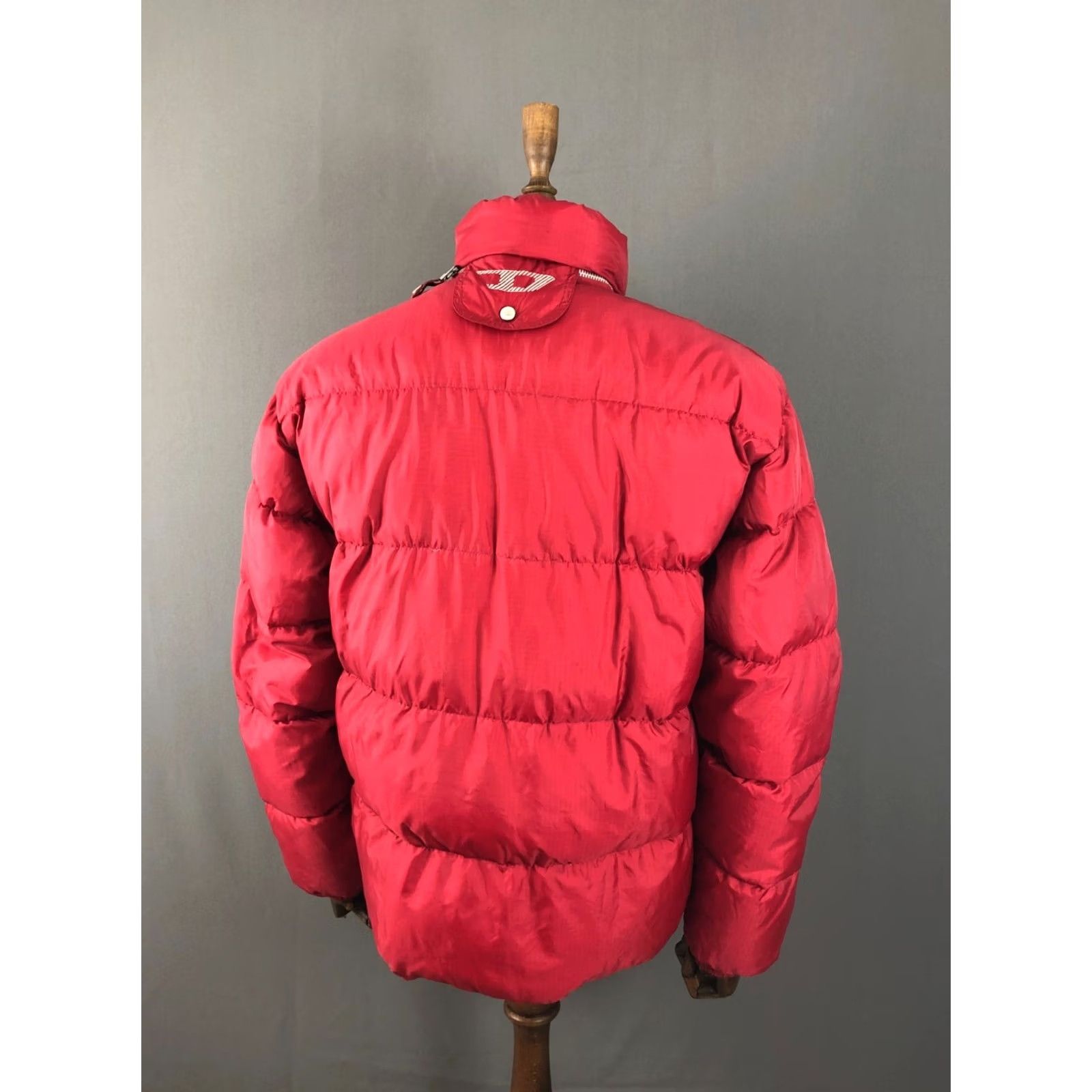 Diesel Diesel Full Zip Puffer Jacket Nylon Men L Red Hooded Jacket Size US L / EU 52-54 / 3 - 3 Thumbnail