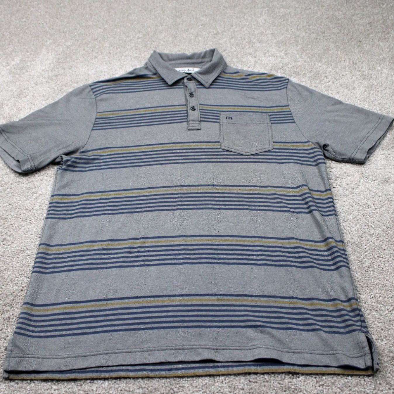 TravisMathew Travis Mathew Polo Shirt Mens Medium Gray Heather Pocket Golf Short Sleeve Size US M / EU 48-50 / 2 - 2 Thumbnail