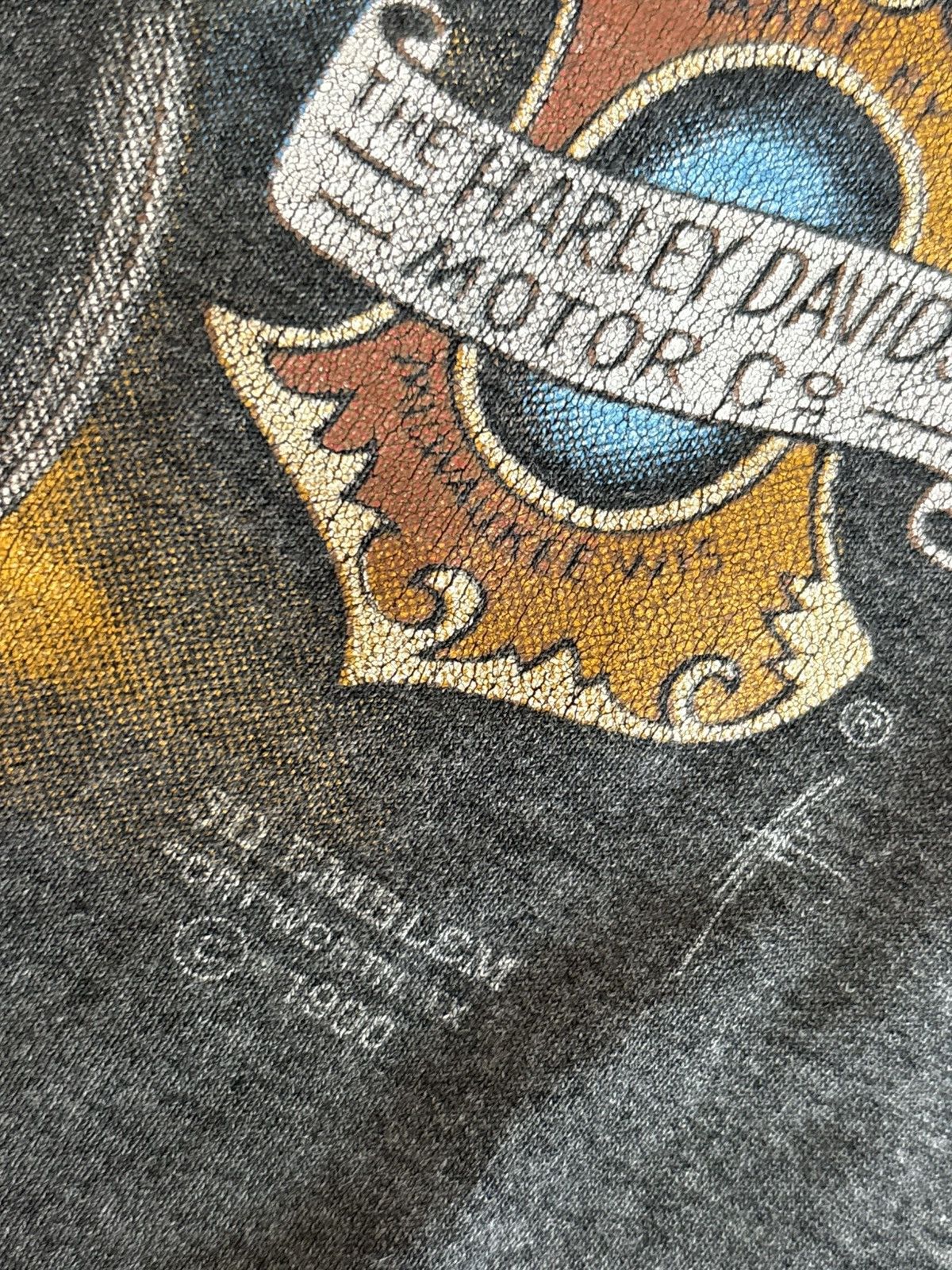 Harley Davidson Vtg Harley Davidson Shirt 90 3D Emblem Brothers Size L Size US L / EU 52-54 / 3 - 3 Thumbnail