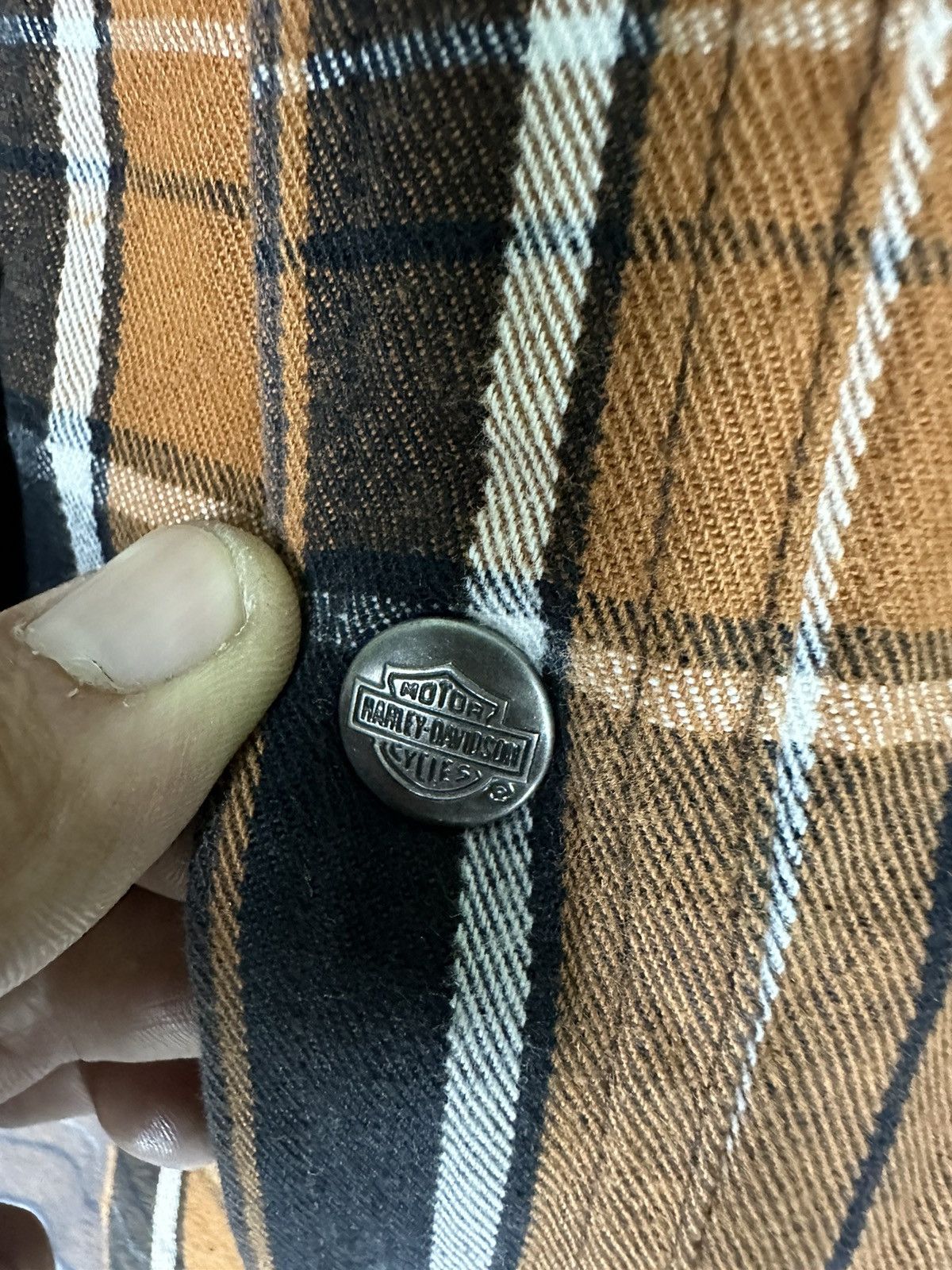 Harley Davidson Vintage HD Plaid Sherpa Lined Thick Heavy Flannel Jacket Size US L / EU 52-54 / 3 - 5 Thumbnail