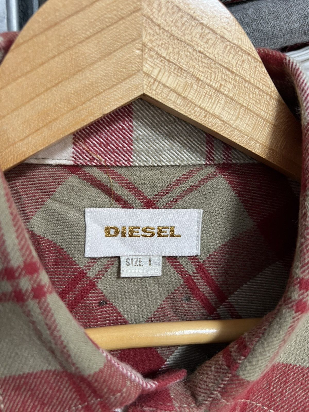 Diesel Diesel Flannel Down Red Plaid Check Button Up Shirt Size L Size US L / EU 52-54 / 3 - 10 Thumbnail