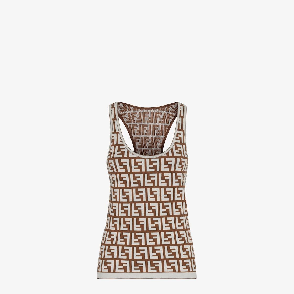 Fendi o1s1wg110925 Top in Brown Size L / US 10 / IT 46 - 2 Thumbnail