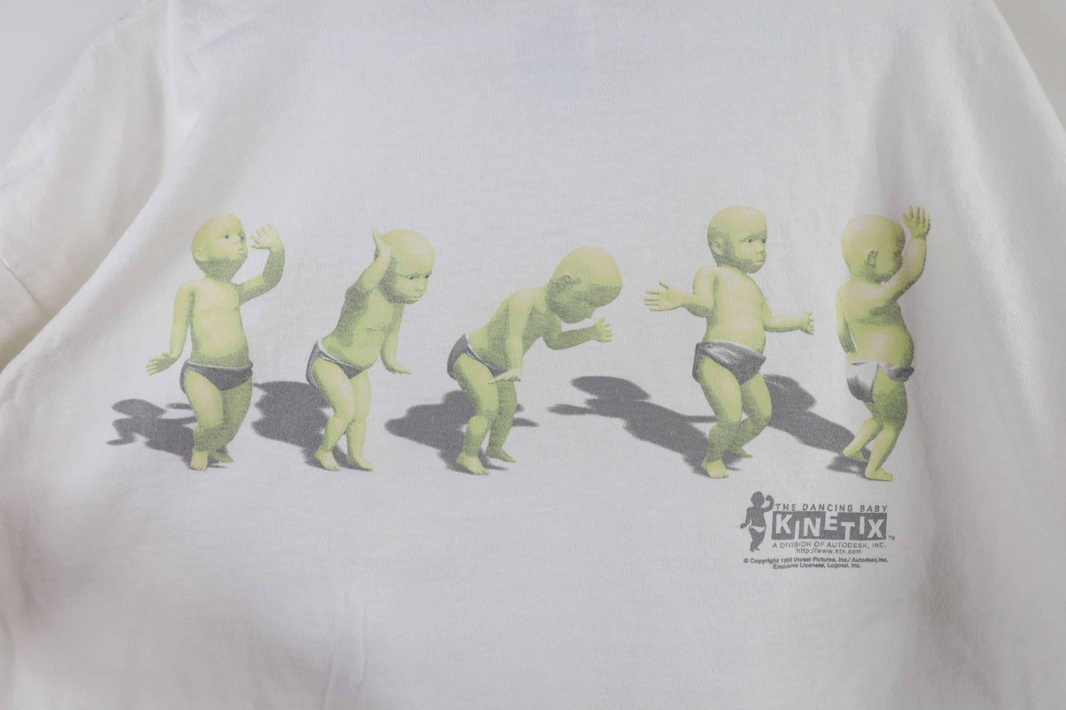 Vintage Vintage 90s Kinetix The Dancing Baby Short Sleeve T-Shirt Size US XL / EU 56 / 4 - 7 Thumbnail