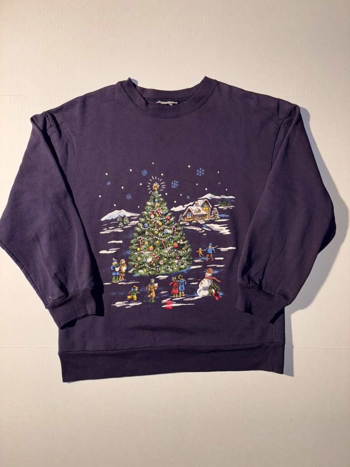 Basic Editions Winter Wonderland Holiday Christmas Tree 90’s USA Crewneck Size US M / EU 48-50 / 2 - 1 Thumbnail