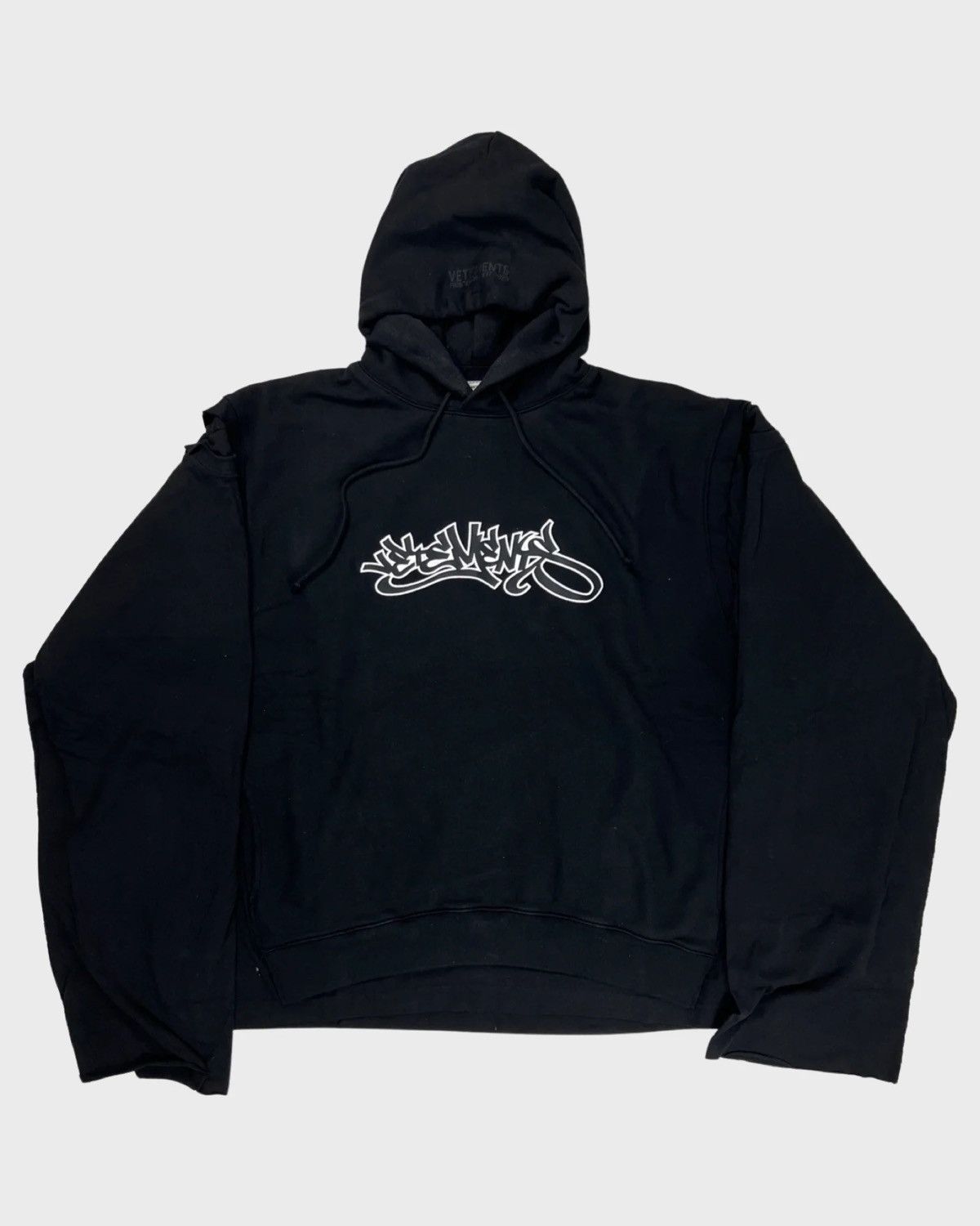VETEMENTS SS20 GRAFFITI SPRAYER LOGO SKATER HOODIE SZ:S