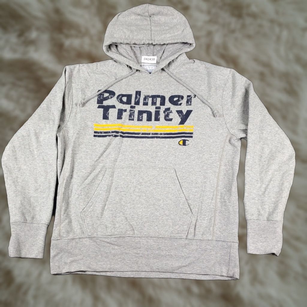 Champion Champion Hoodie Mens Large Gray Pullover Sweatshirt Long Sleeve Mock Neck Size US L / EU 52-54 / 3 - 1 Thumbnail