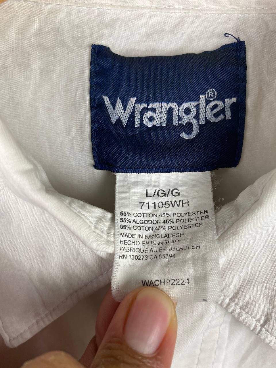 Wrangler vintage wrangler white western pearl snap button shirt Size US L / EU 52-54 / 3 - 4 Thumbnail