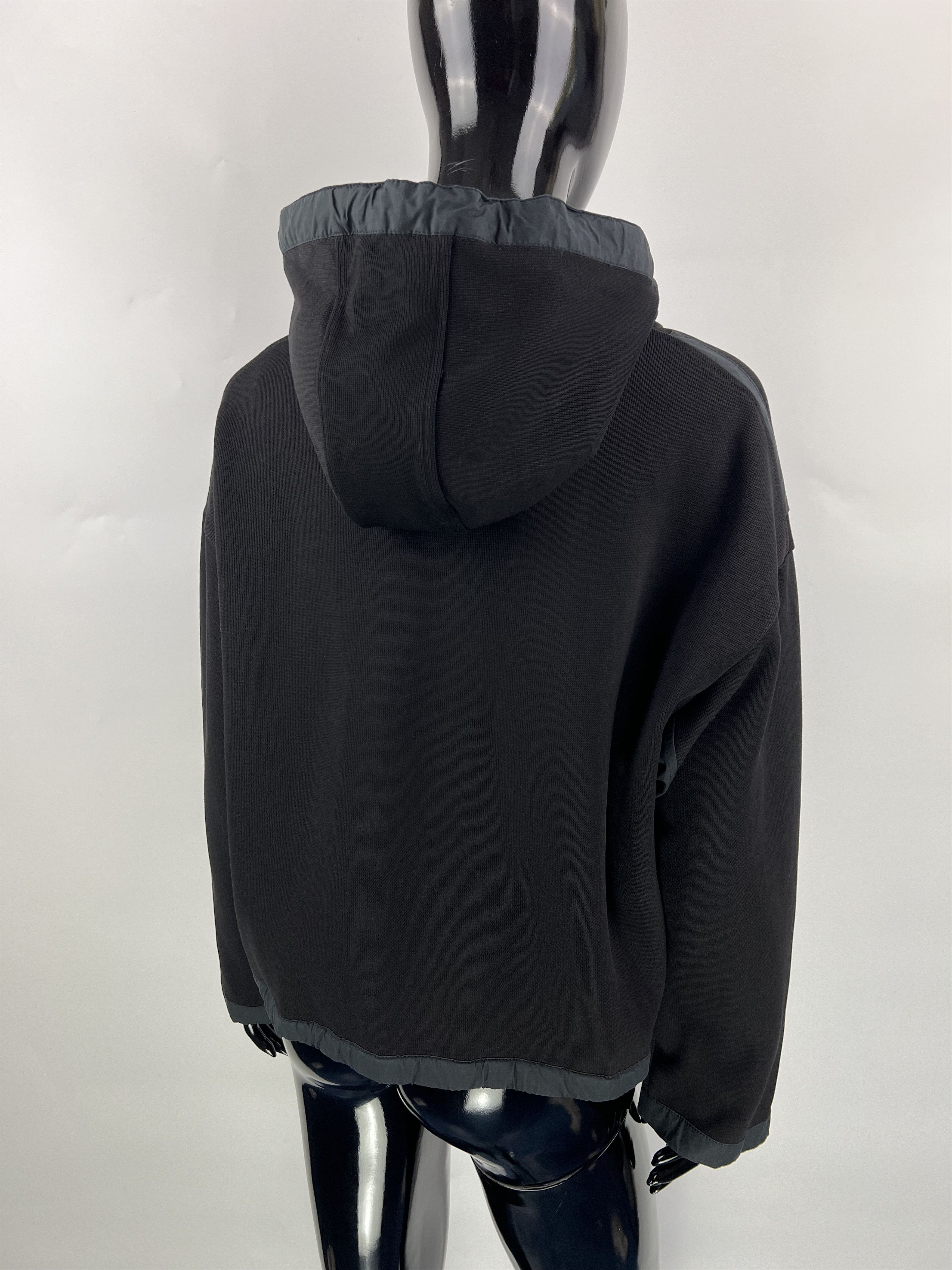 Jil Sander Jil Sander Black Cotton Cropped Hoodie Oversized Size XS / US 0-2 / IT 36-38 - 5 Thumbnail
