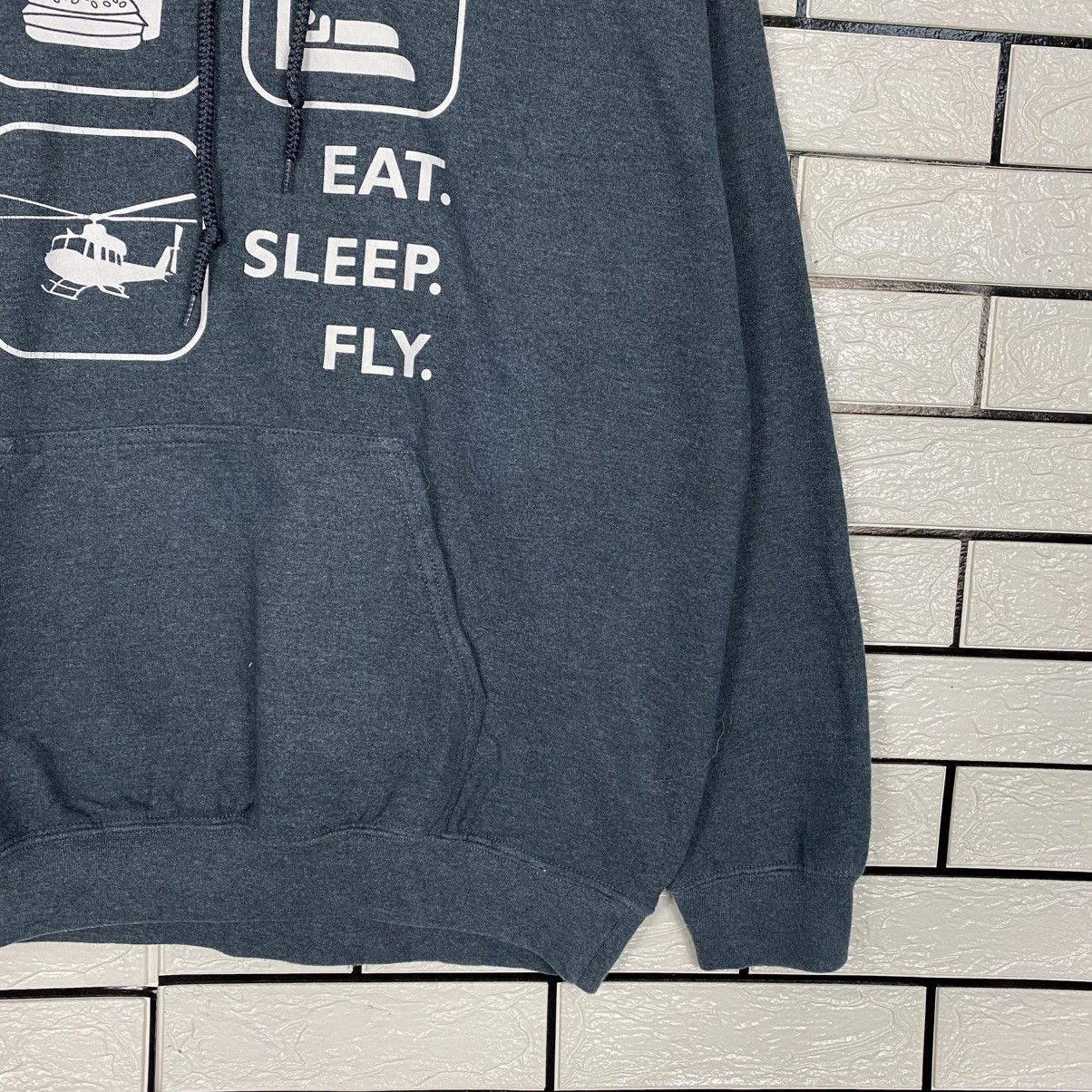 Vintage 📌Vintage Hoodie Pull Over Eat Sleep Fly Big Logo Size US L / EU 52-54 / 3 - 6 Thumbnail