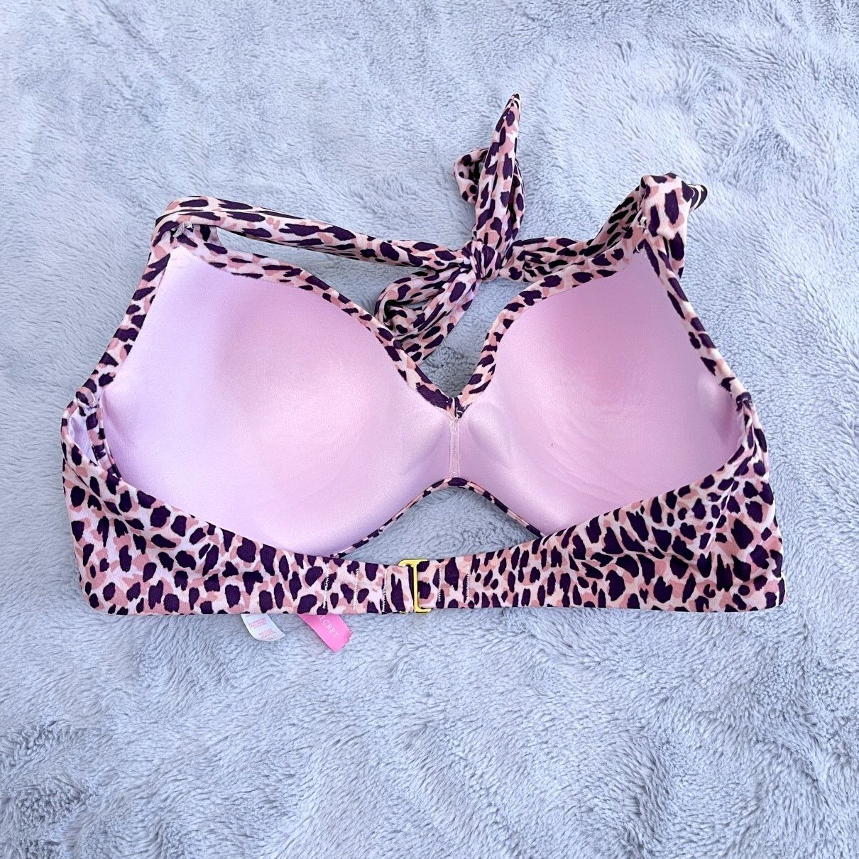 Victoria's Secret Victorias Secret Swim Halter Bikini Bra Animal Underwire 34C Size ONE SIZE - 2 Thumbnail
