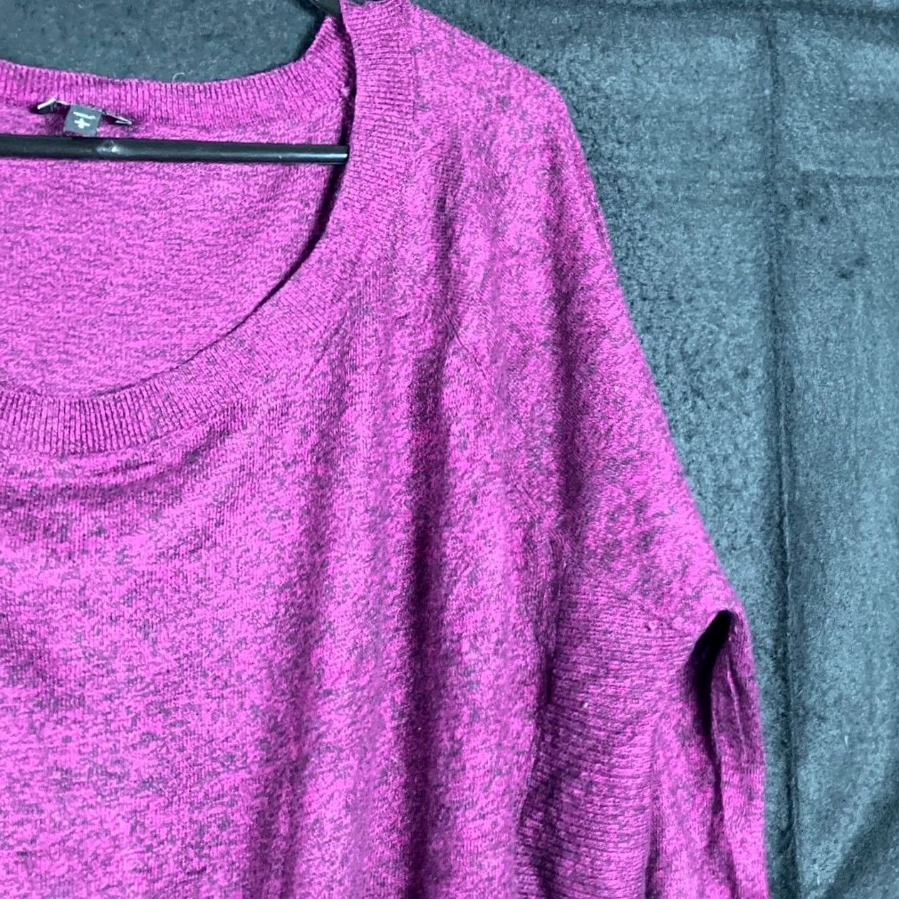 Express Express Womens Sweater Purple Black Oversized 3/4 Sleeve Knit Tunic Stretch L Size L / US 10 / IT 46 - 5 Thumbnail