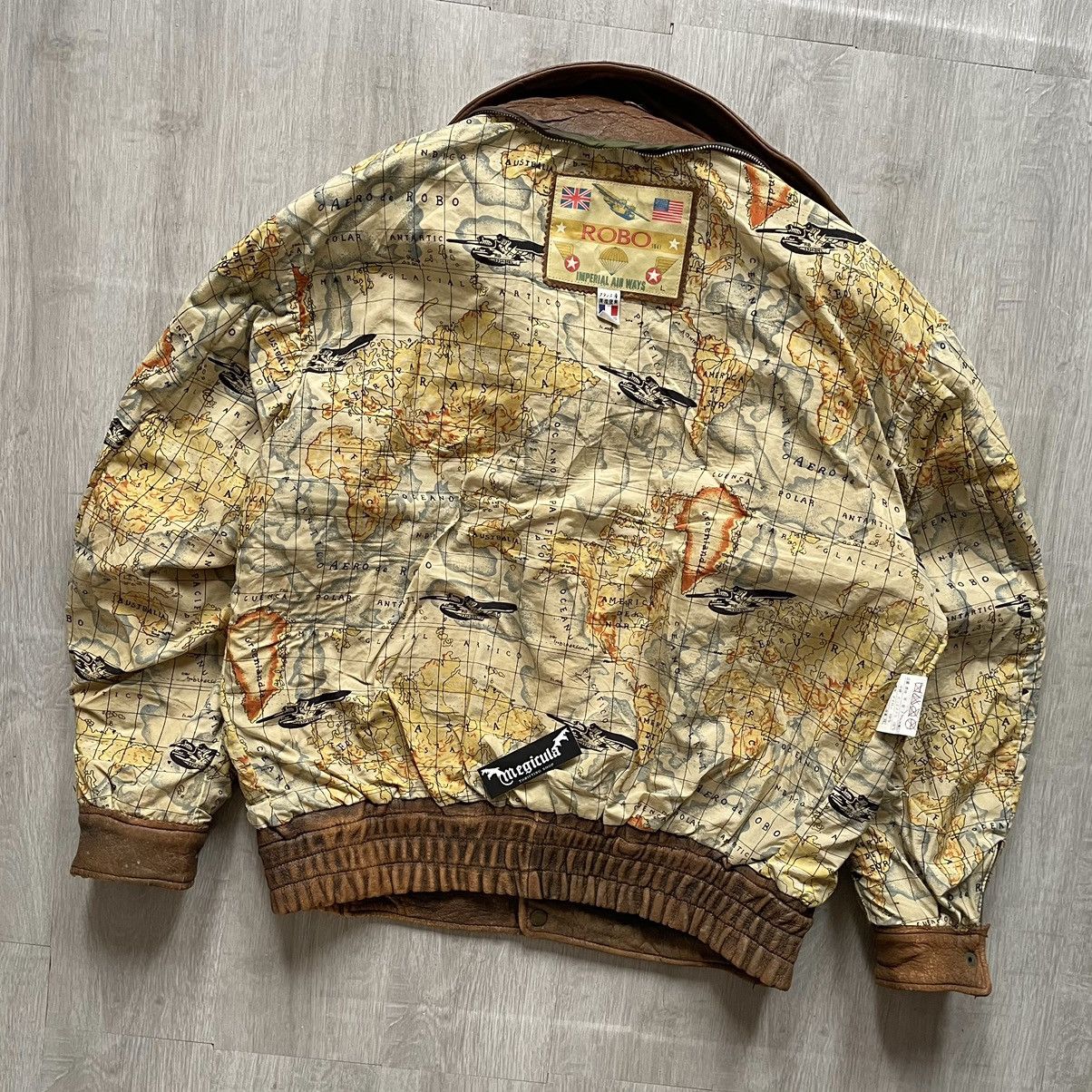 Other Robo 1941 Vintage Bomber Pilot Genuine Leather Jacket Size US XL / EU 56 / 4 - 5 Thumbnail