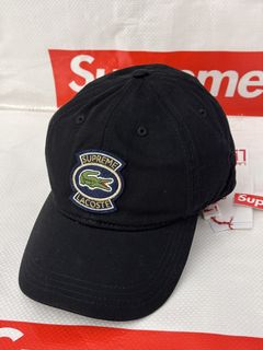 Supreme x lacoste cap twill 6 shop panel