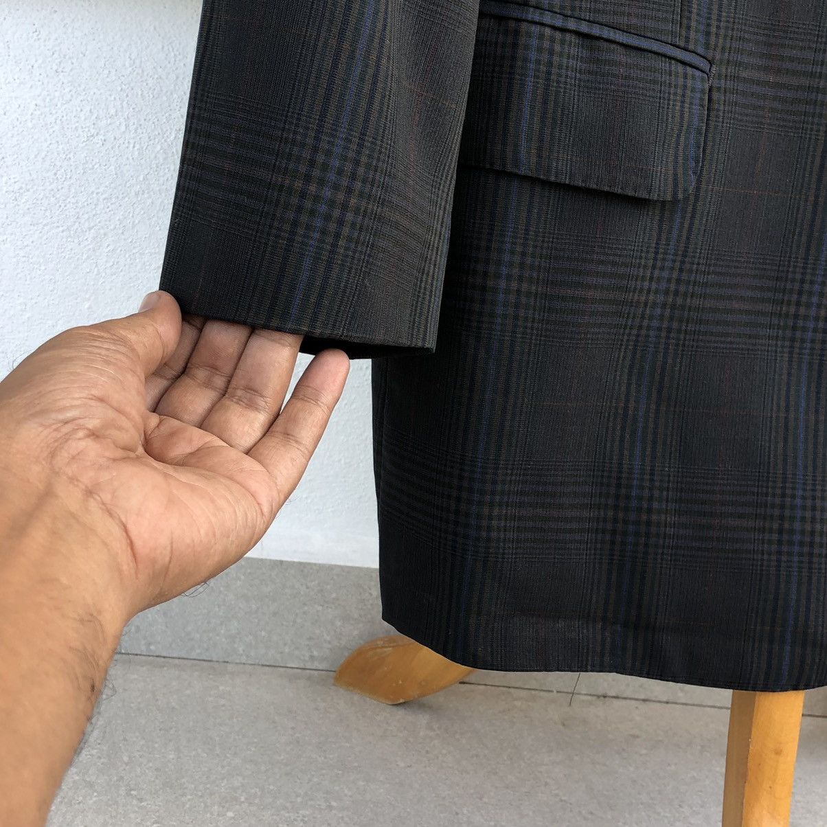 Burberry Vintage Burberrys Prorsum Men’s Checked Wool Blazer / Coat Size 38L - 13 Thumbnail