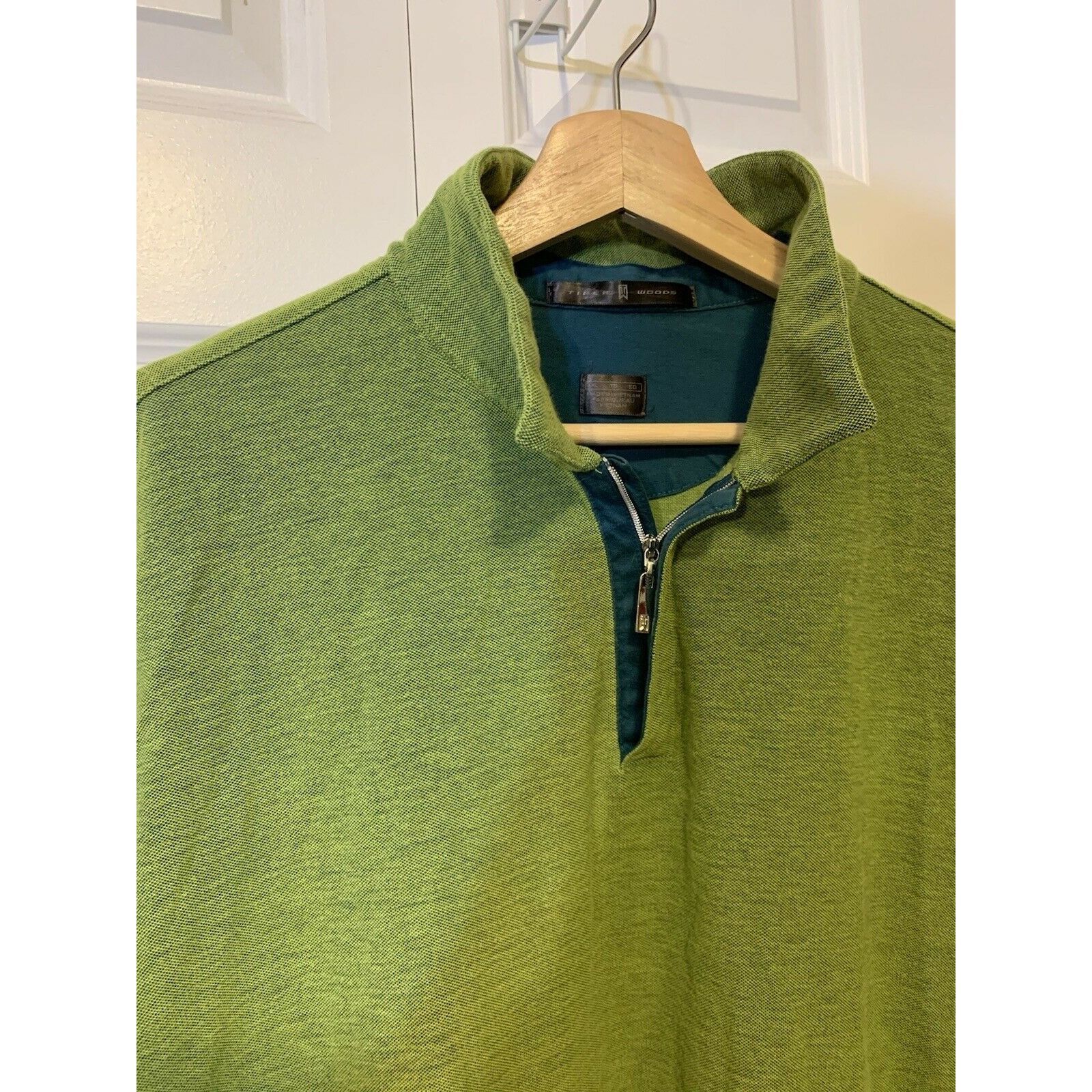 Tiger Woods Tiger Woods Green Men’s Sz XL 1/4 zip Polo Shirt Size US XL / EU 56 / 4 - 1 Thumbnail