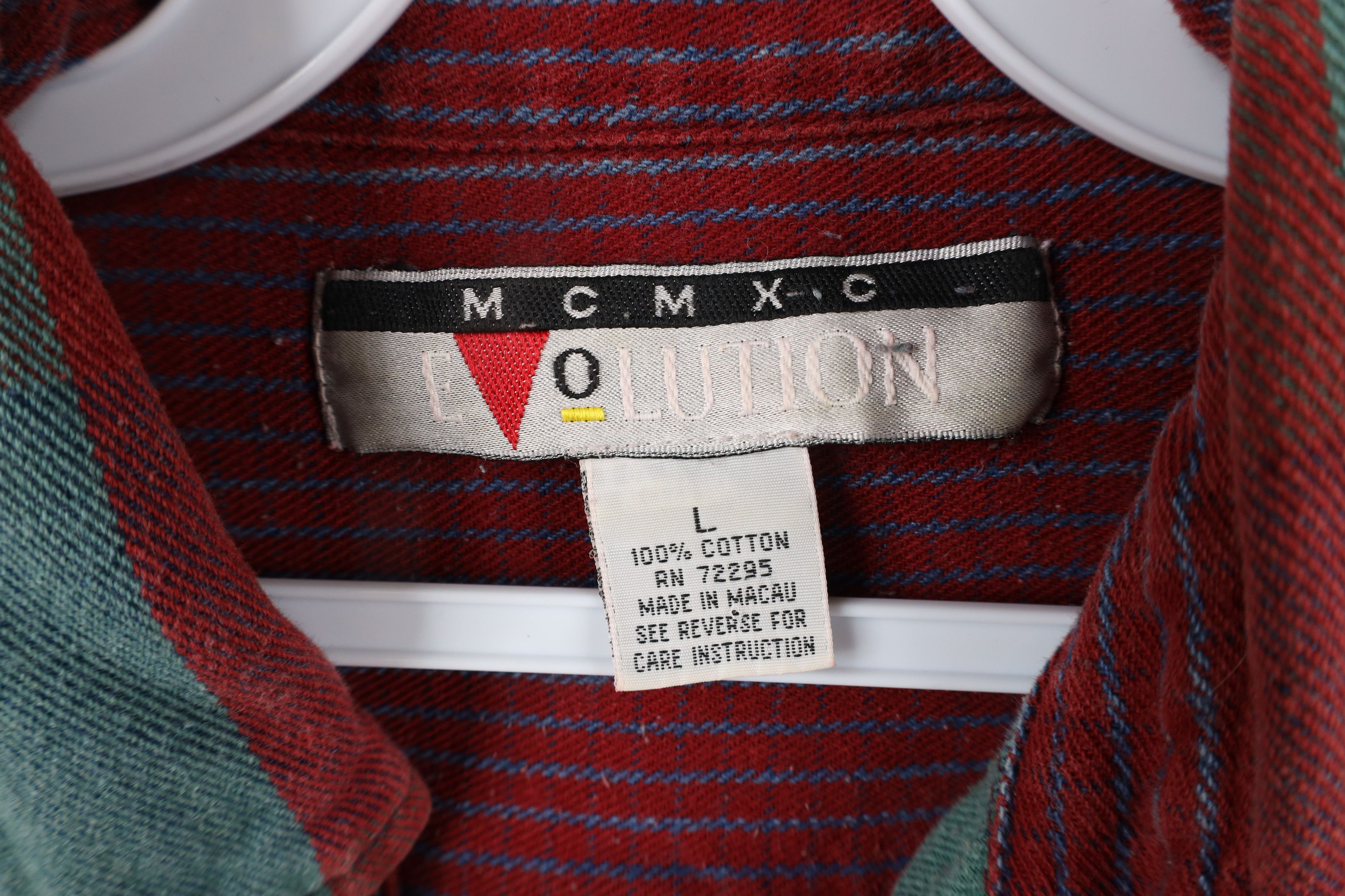 Vintage Vintage 90s Streetwear Plaid Flannel Button Down Shirt Size US L / EU 52-54 / 3 - 8 Thumbnail