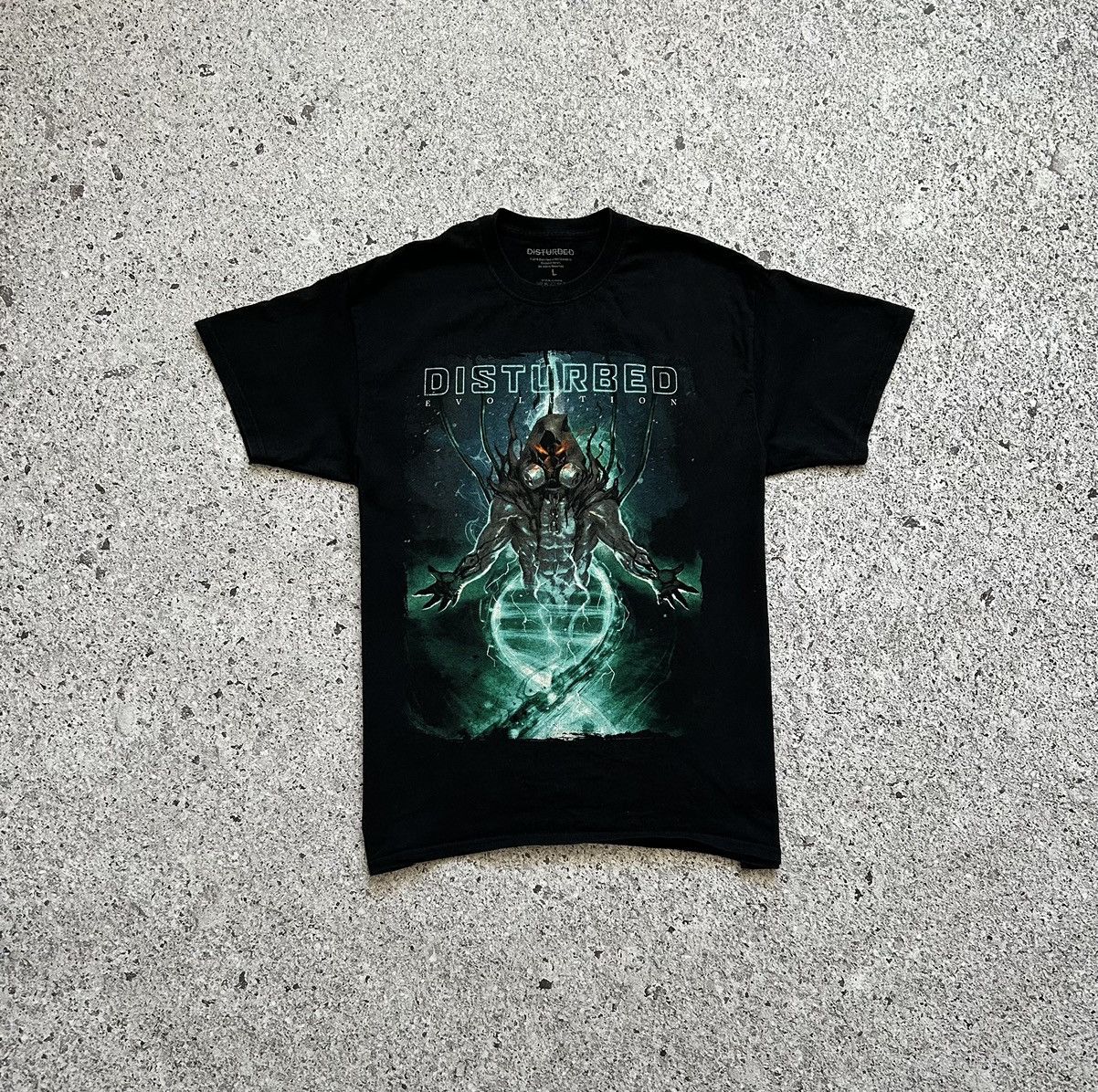 Band Tees × Vintage Vintage Disturbed Evolution Promo Album Rock T-Shirt 2018 Size US L / EU 52-54 / 3 - 2 Thumbnail