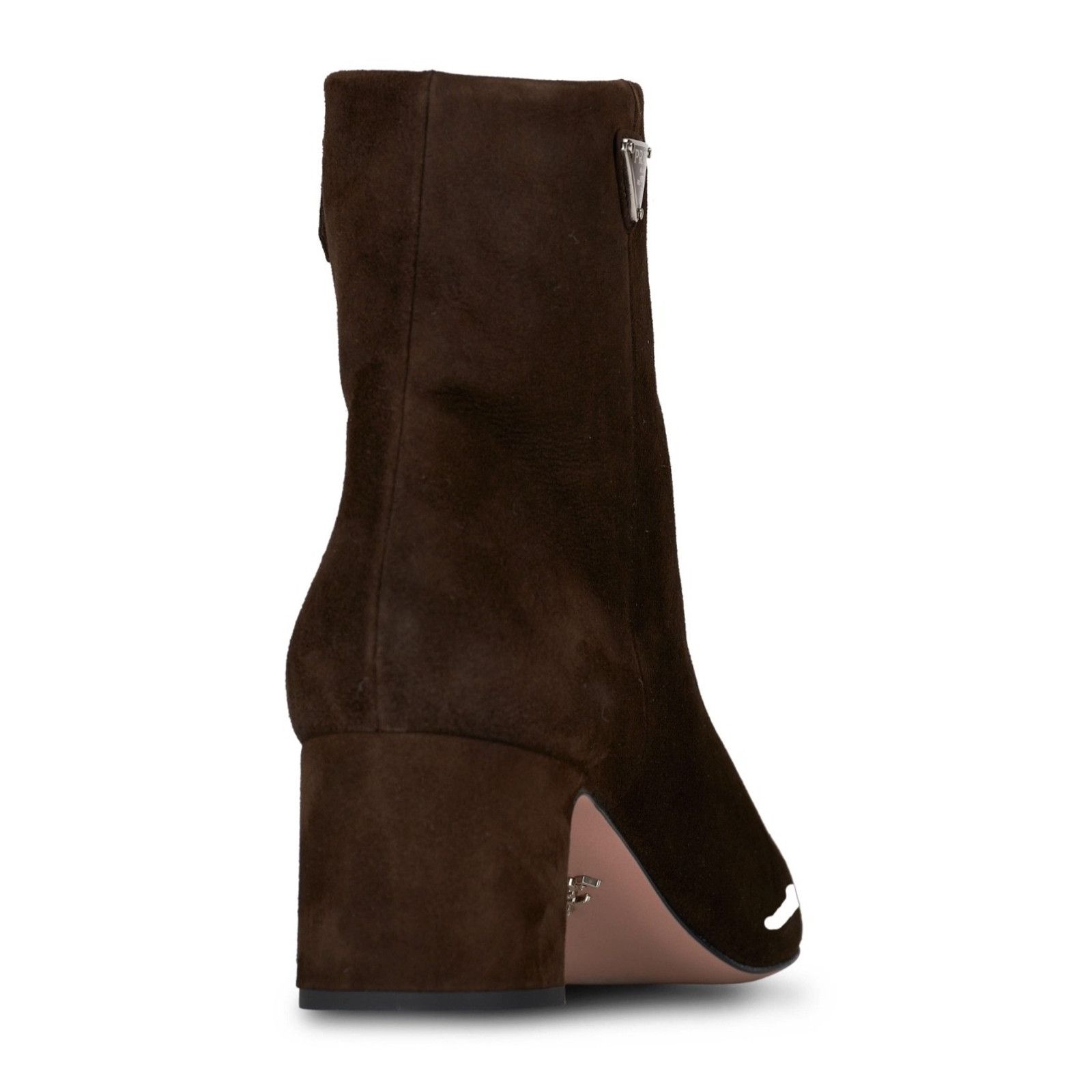 Prada Prada 55MM Moro Chocolate Brown Suede Logo Short Ankle Size US 7.5 / IT 37.5 - 14 Thumbnail