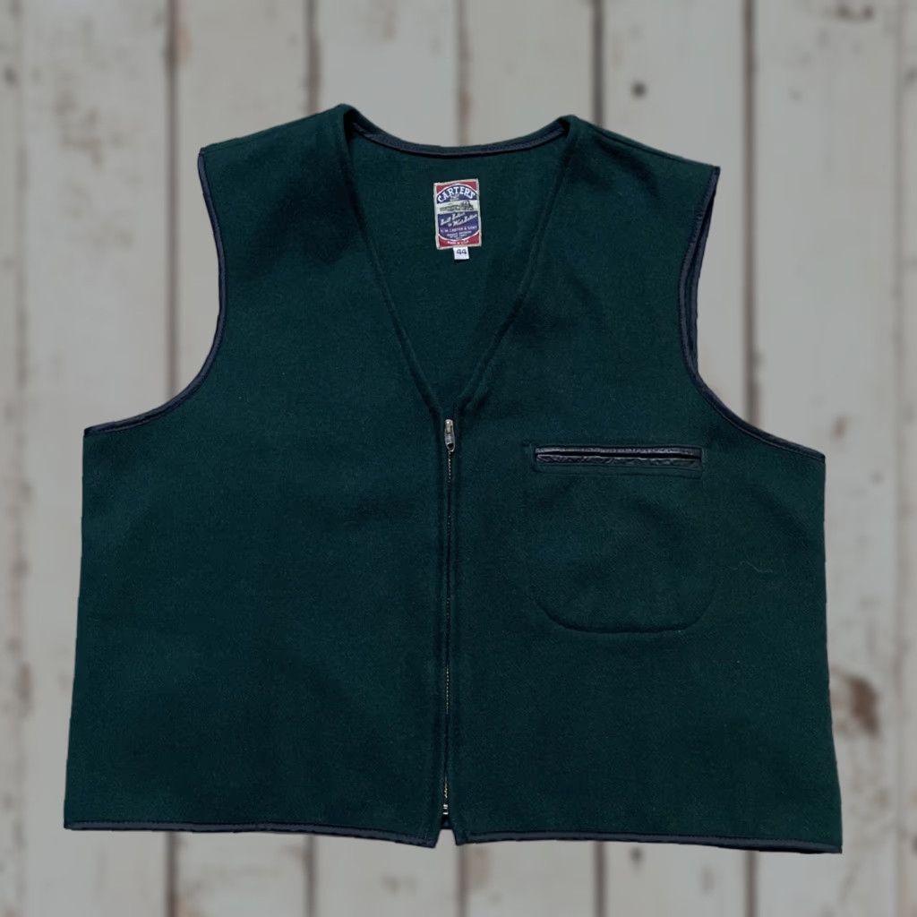 Vintage VINTAGE Carter’s Wool Zip Hunting Work Vest Unisex Adults 44 Green USA 70s 60s Workwear Hunting - Carter’s Size US S / EU 44-46 / 1 - 1 Thumbnail