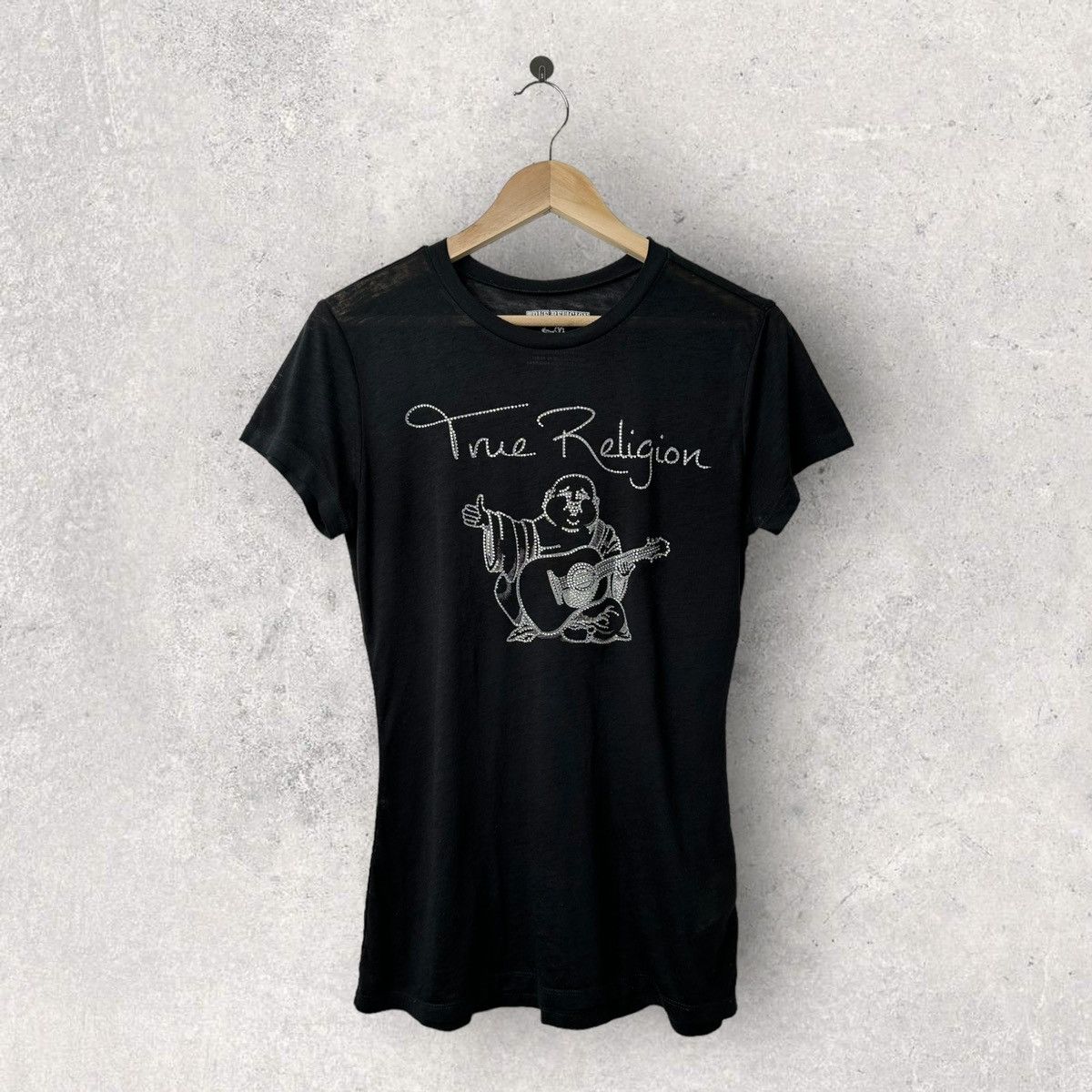 True Religion Y2K TRUE RELIGION Crystal Script T-shirt Size M / US 6-8 / IT 42-44 - 1 Thumbnail