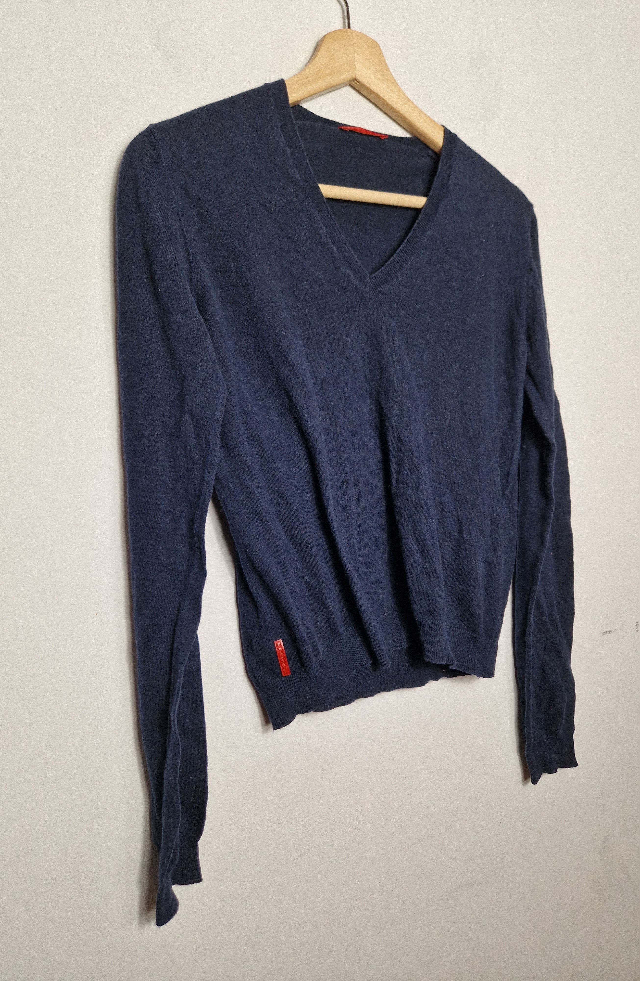 Prada red tab wool sweater