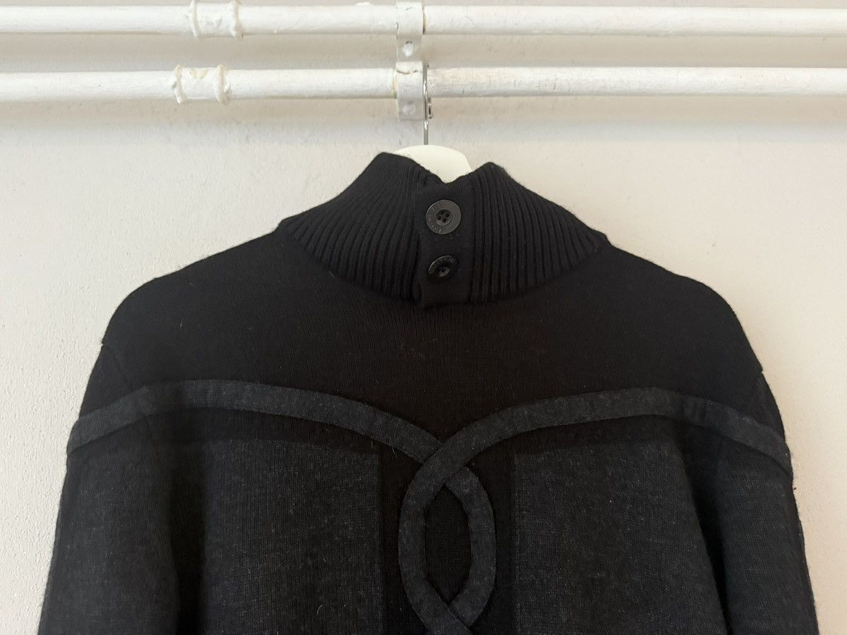 Dirk Bikkembergs Sculptural Ribbed Knit with High Collar Detail Size US L / EU 52-54 / 3 - 2 Thumbnail