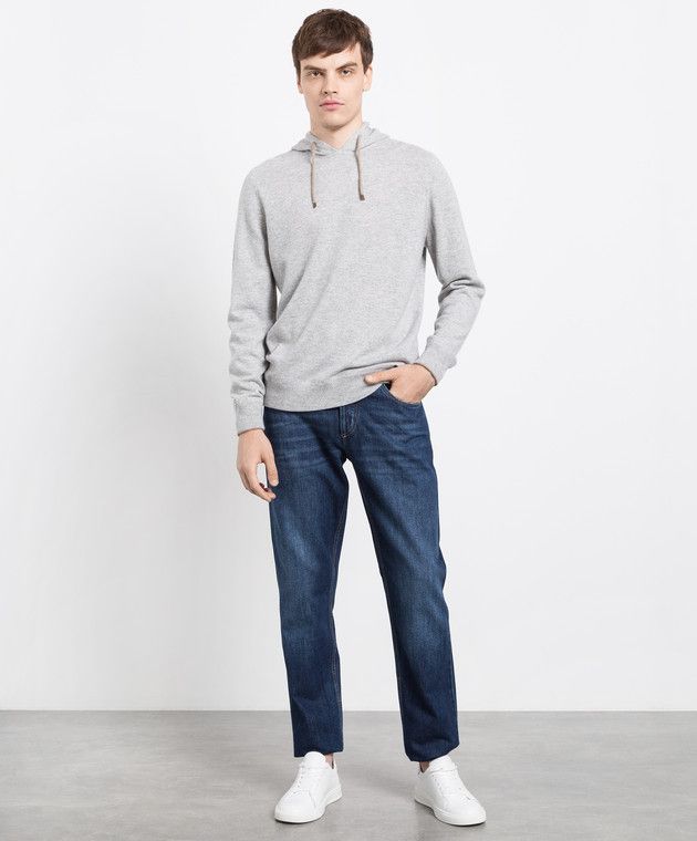 Brunello Cucinelli o1w1db10924 Sweatshirt in Light Grey Size US XXL / EU 58 / 5 - 3 Thumbnail