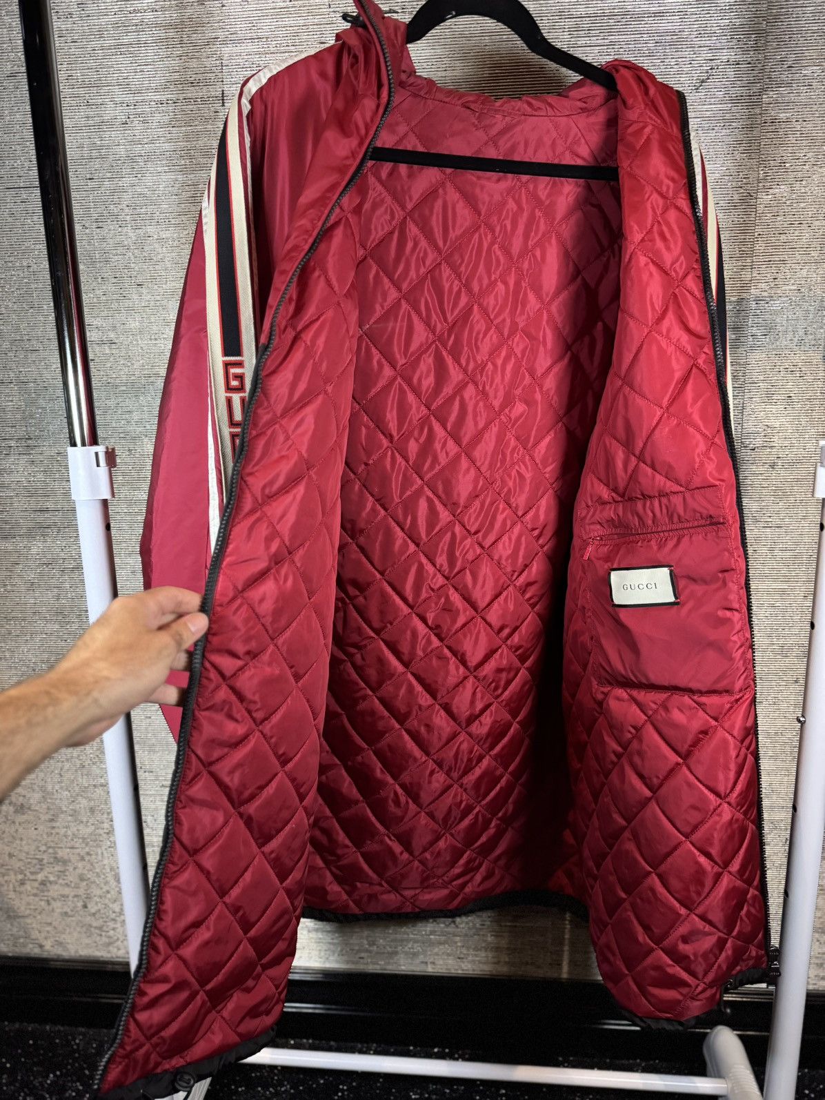 Gucci Gucci Side Webbing Color Blocked Hooded Winderbreaker Size US L / EU 52-54 / 3 - 7 Thumbnail
