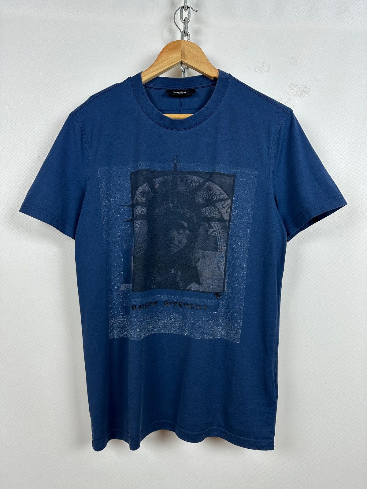 Givenchy Givenchy Statue Of Liberty Blue T-Shirt Size US M / EU 48-50 / 2 - 1 Thumbnail