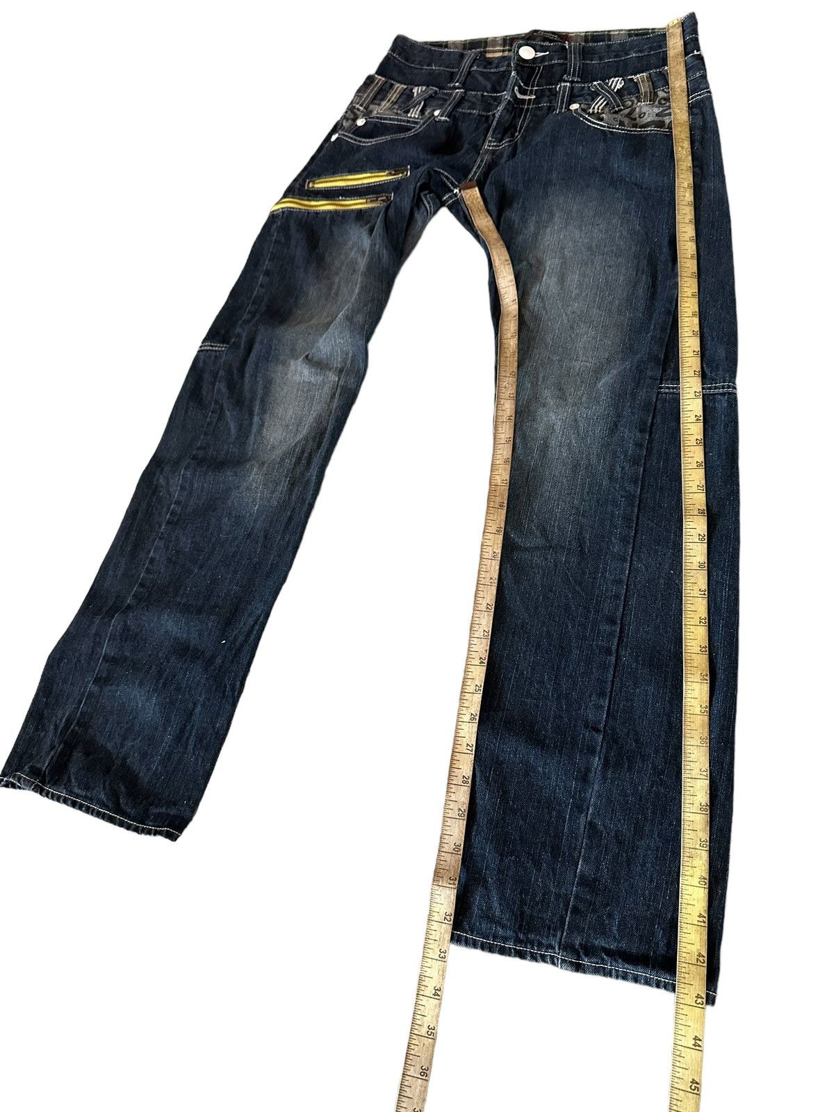 If Six Was Nine Dominate Doublewaist Denim Jeans Size US 32 / EU 48 - 21 Thumbnail