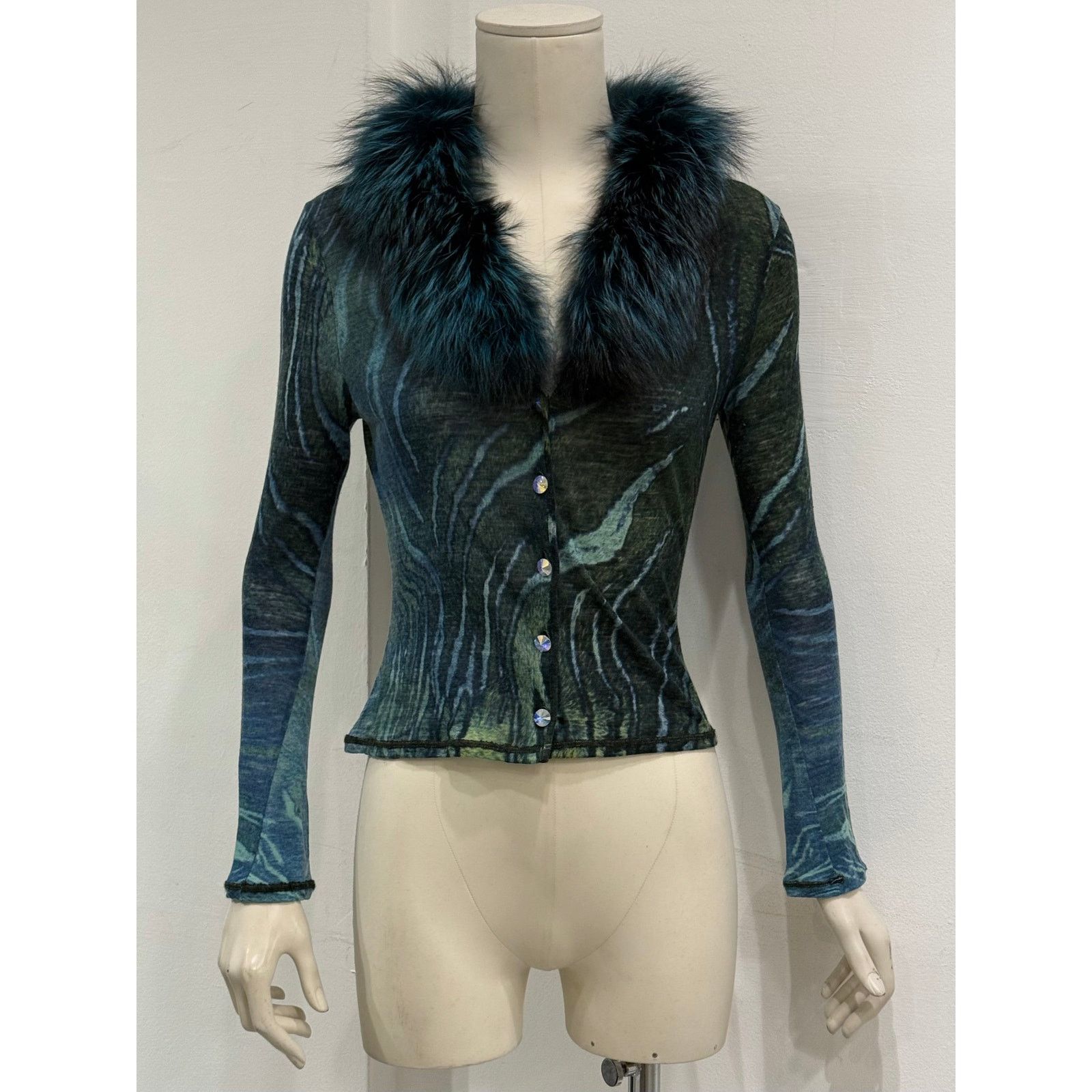 Roberto Cavalli 2000s Cavalli fox fur animalier print set Size M / US 6-8 / IT 42-44 - 3 Thumbnail