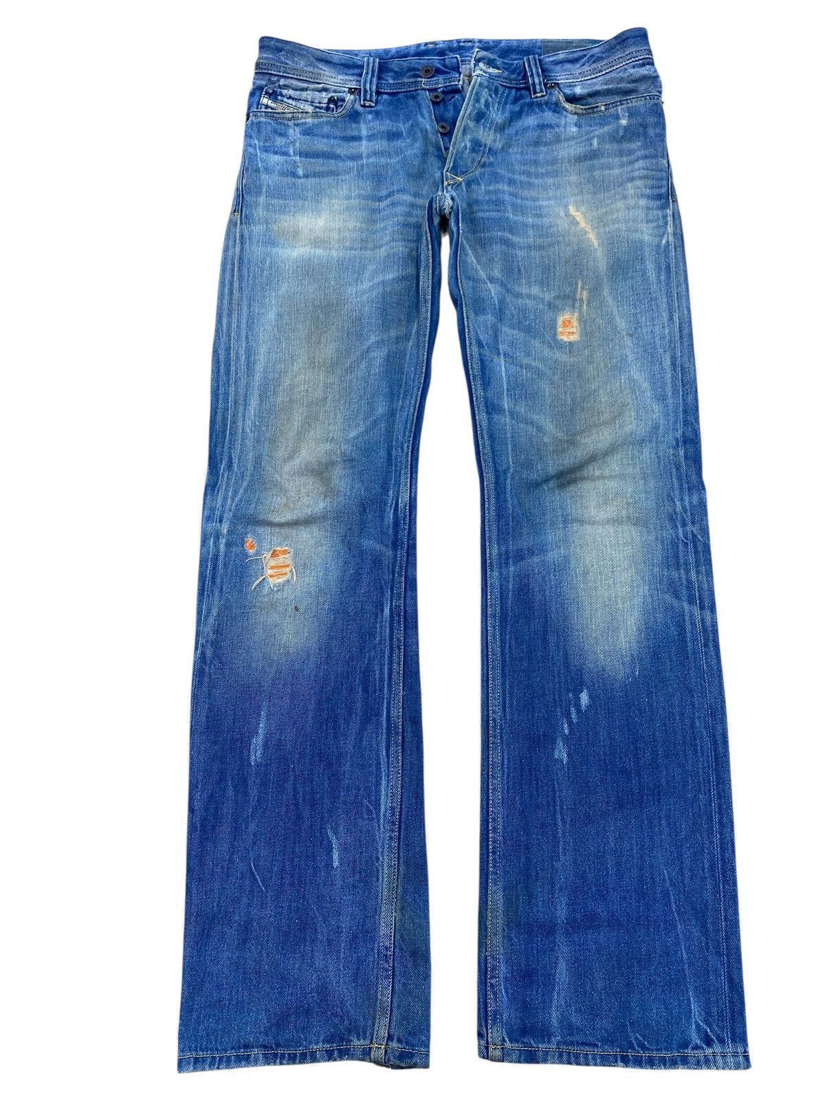 Diesel Diesel Brand Acid Blue Wash Distressed Style Loose Jeans Size US 34 / EU 50 - 1 Thumbnail