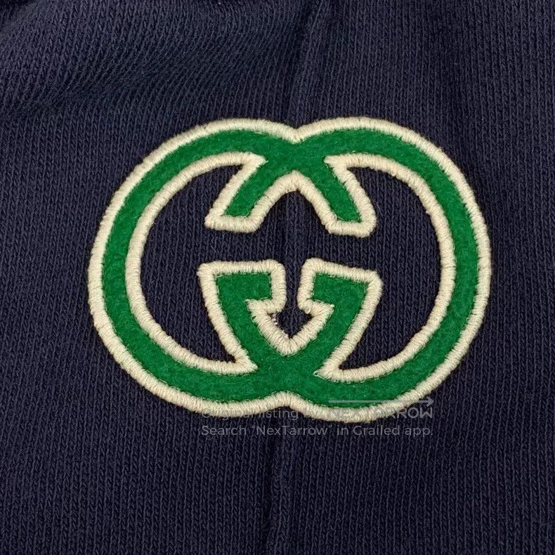 Gucci Gucci Size S 23 dark blue logo embroidered cotton casual tr Size US 29 - 6 Thumbnail