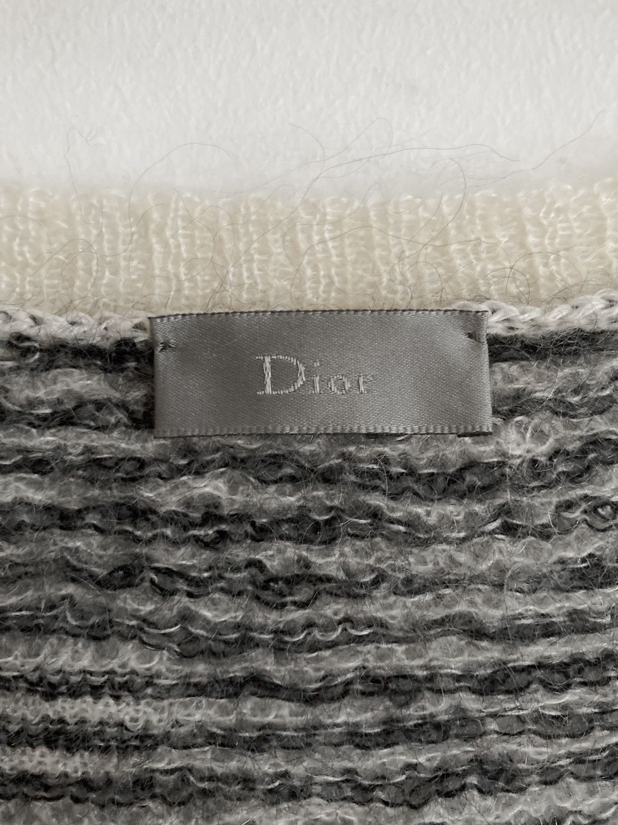 Dior × Hedi Slimane A/W 2007 “Navigate” Striped Mohair Knit Size US XL / EU 56 / 4 - 2 Thumbnail