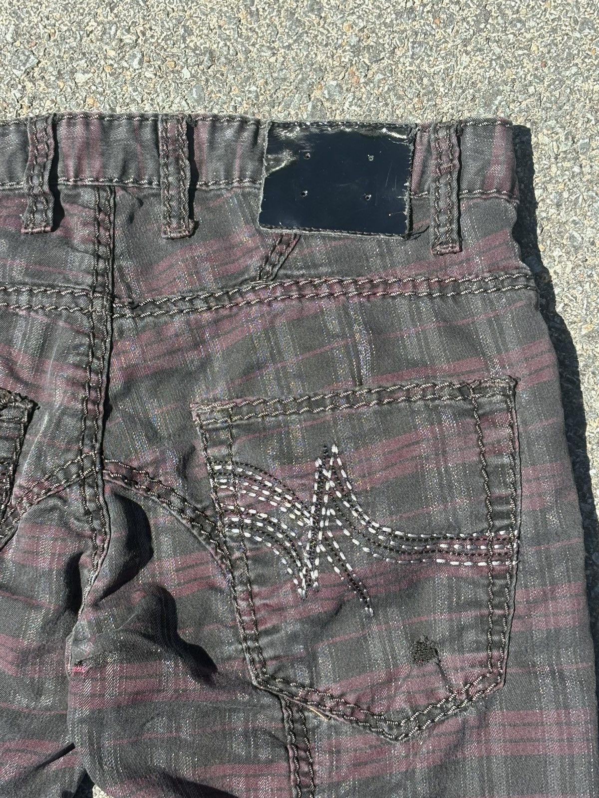 KMRii K&M Jeans Kosmo Lupo plaid flared embroidered pants Size US 30 / EU 46 - 6 Thumbnail