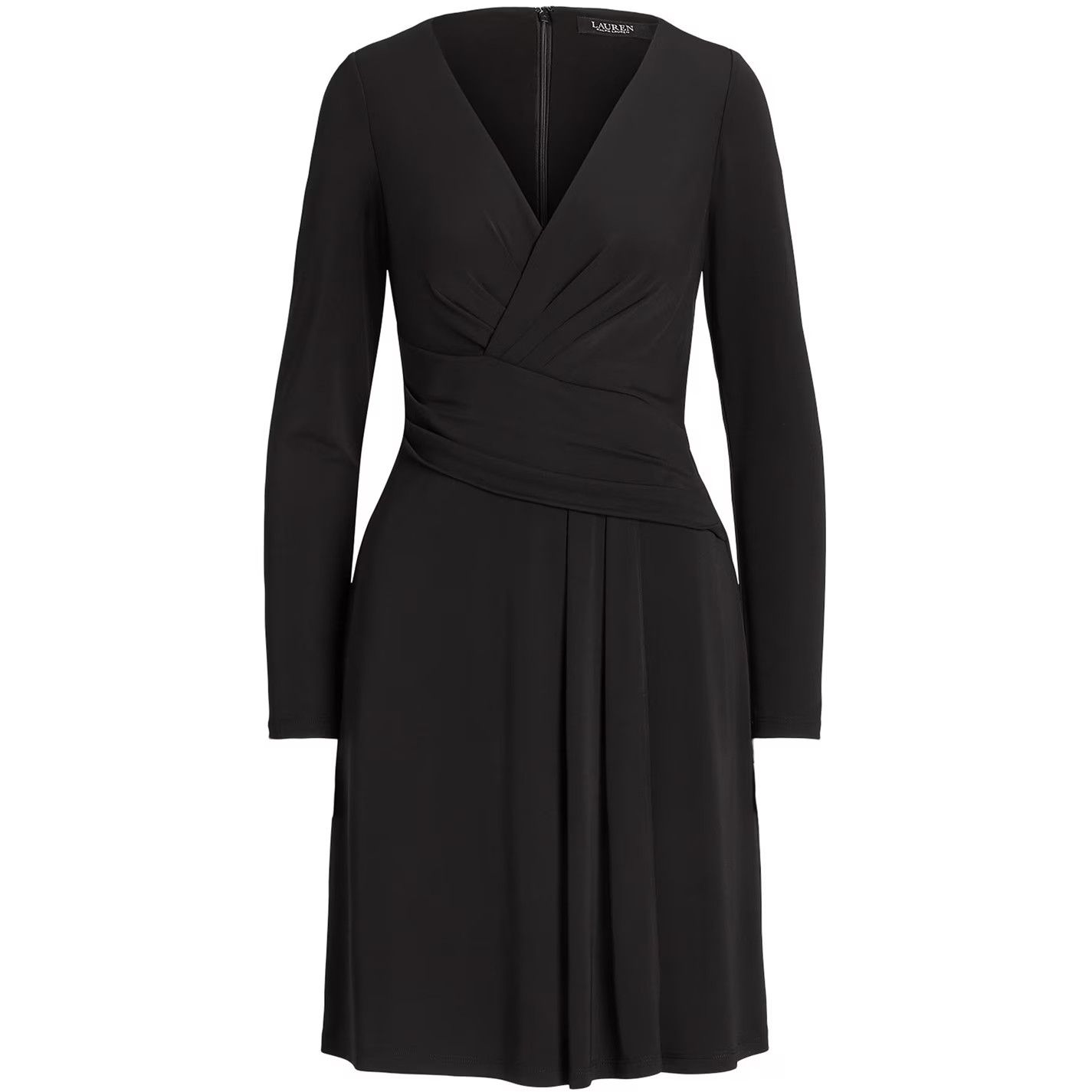 Lauren Ralph Lauren o1g2r1mq0825 Long-Sleeve Glendon Jersey Dress in Black Size XS / US 0-2 / IT 36-38 - 1 Thumbnail