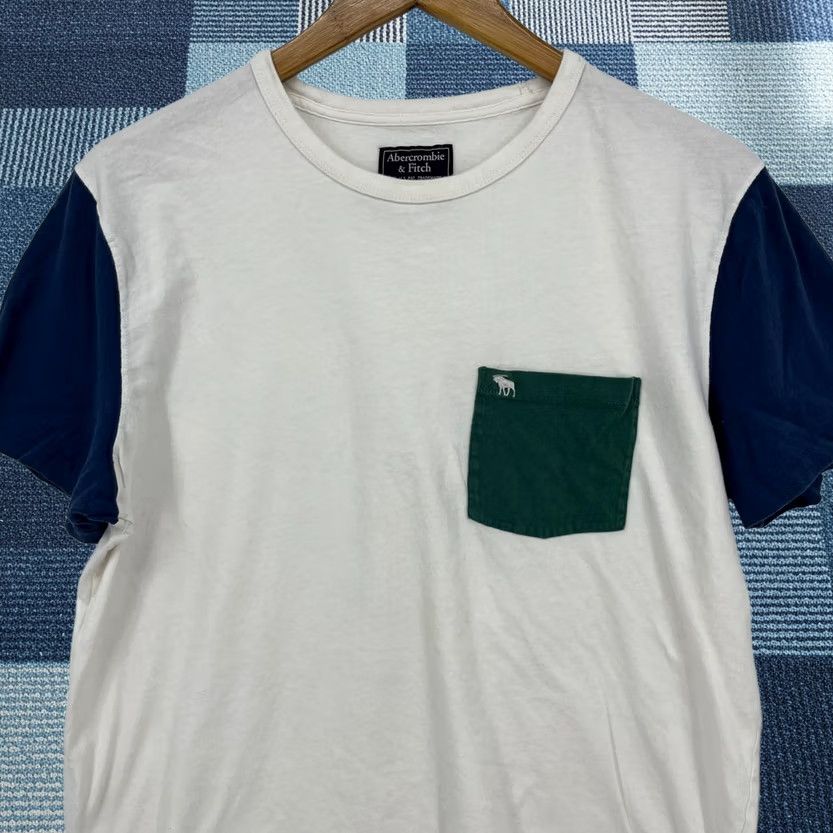 Abercrombie & Fitch Abercrombie & Fitch Pocket T-Shirt Men's L White Short Sleeve Crew Neck Cotton Size US L / EU 52-54 / 3 - 1 Thumbnail