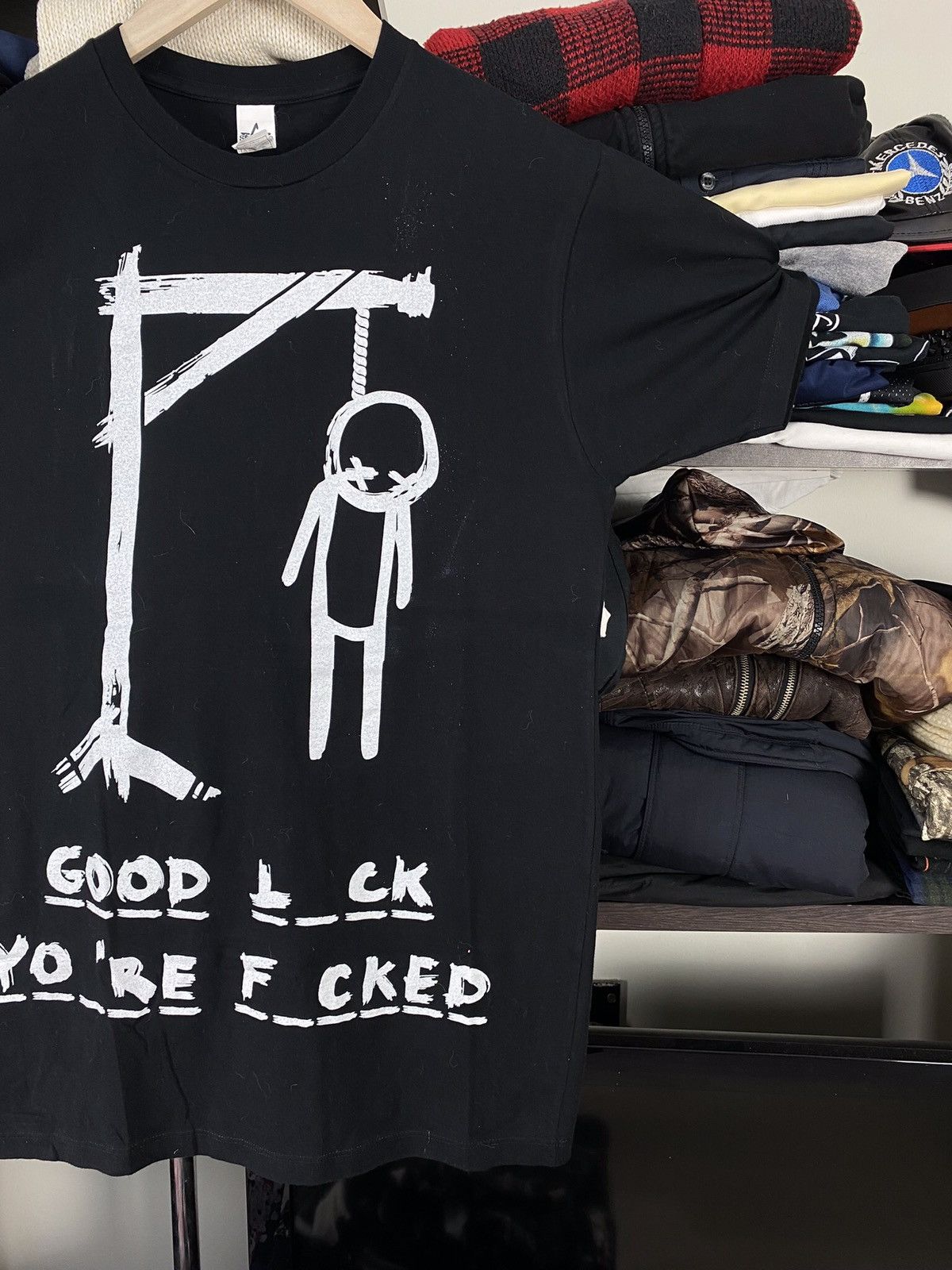 Vintage VINTAGE GOOD LUCK YOUR F. TEE Size US S / EU 44-46 / 1 - 4 Thumbnail