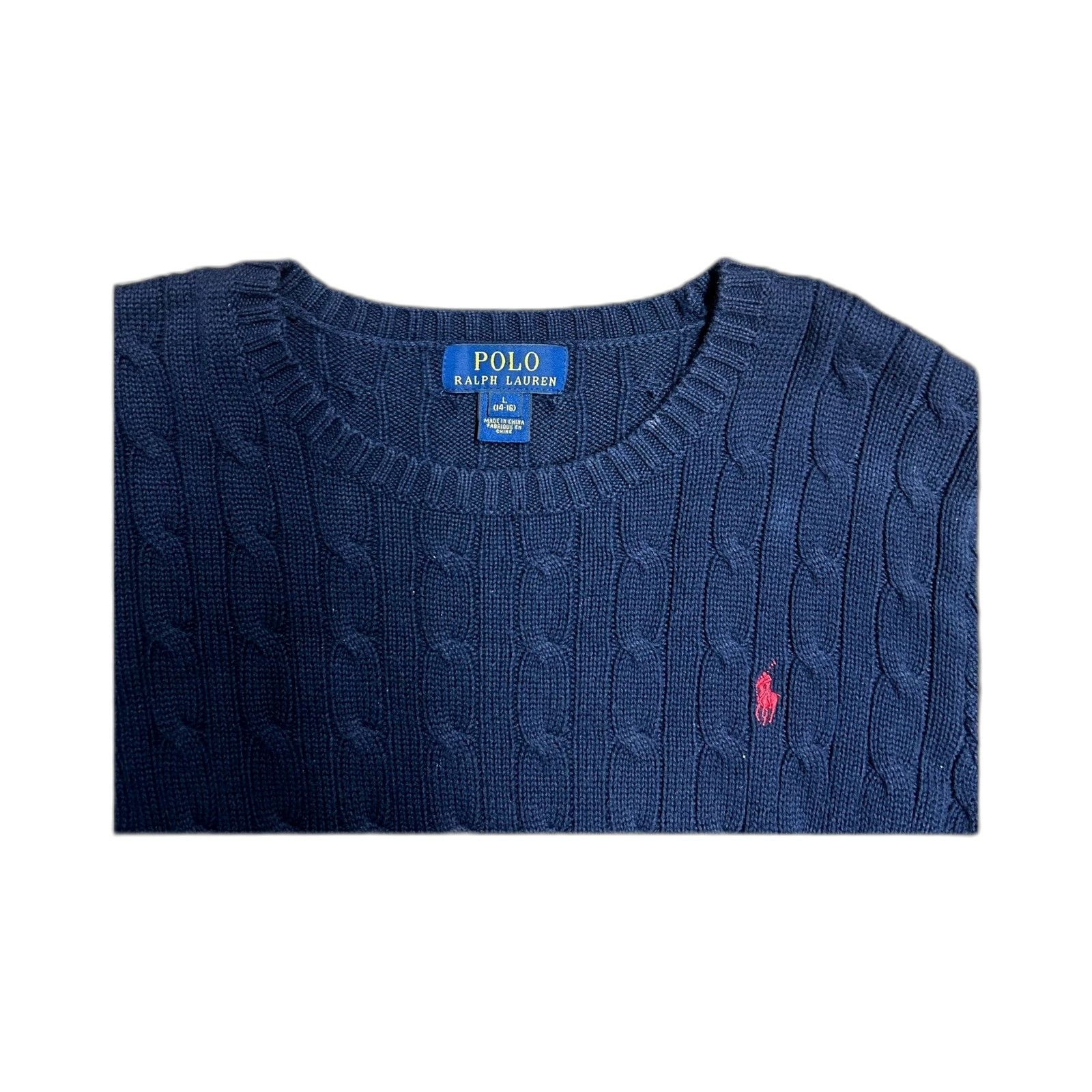 Polo Ralph Lauren Polo Ralph Lauren Boy's Blue Cable Knit Cotton Sweater Size Size US L / EU 52-54 / 3 - 2 Thumbnail