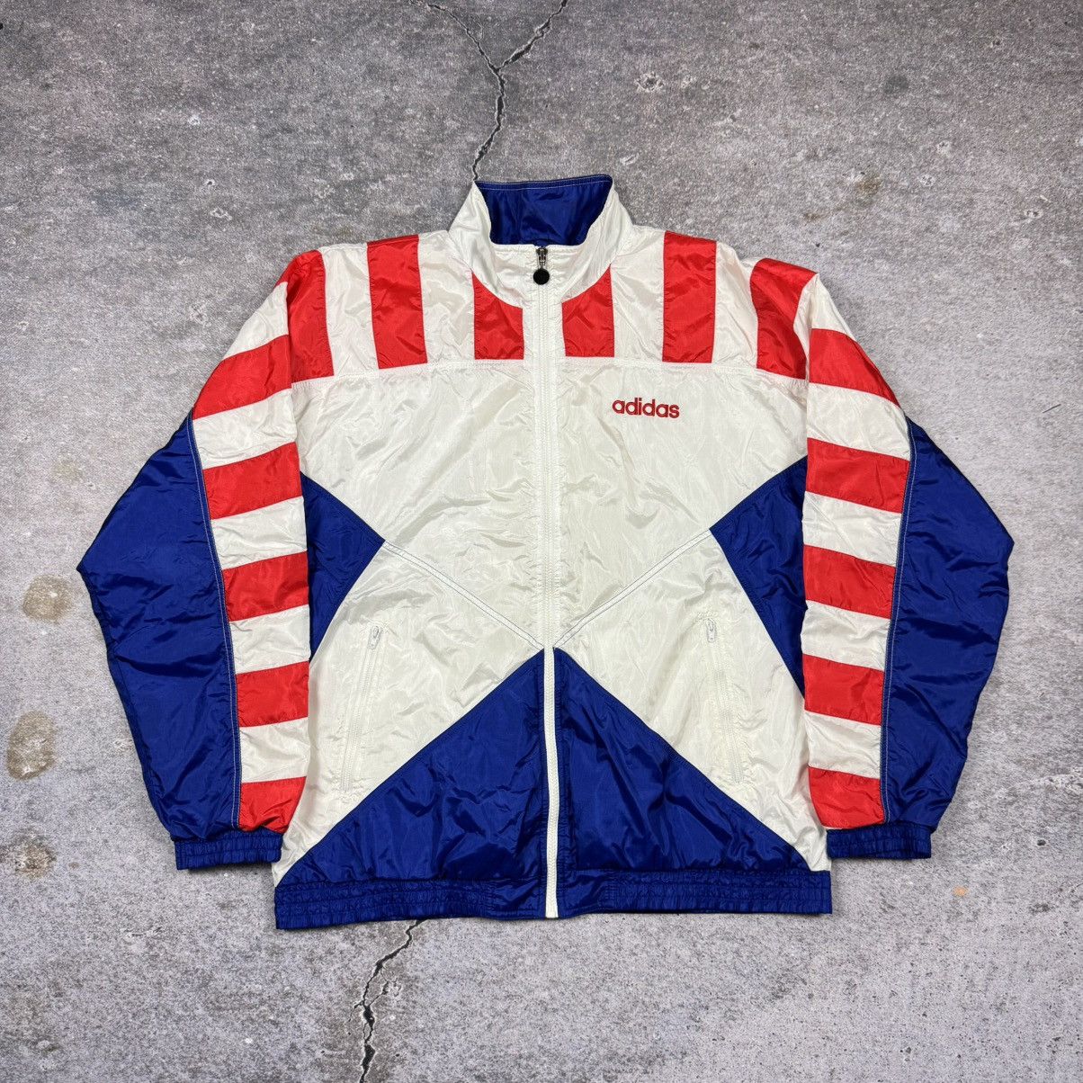 Adidas Rare Vintage 90s Adidas "All Nations" Windbreaker - XL Size US XL / EU 56 / 4 - 1 Thumbnail